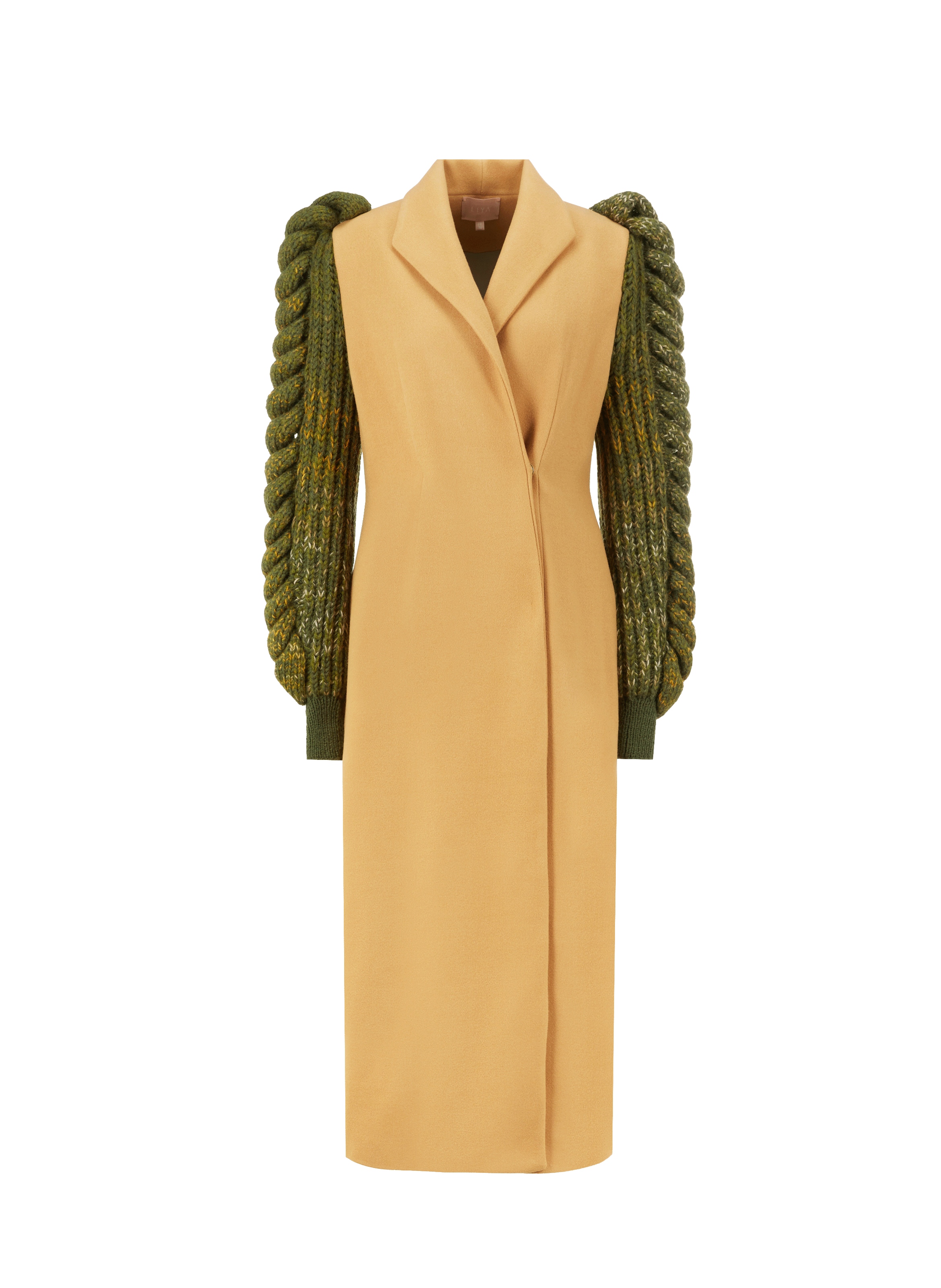 Manteau en laine et tricot