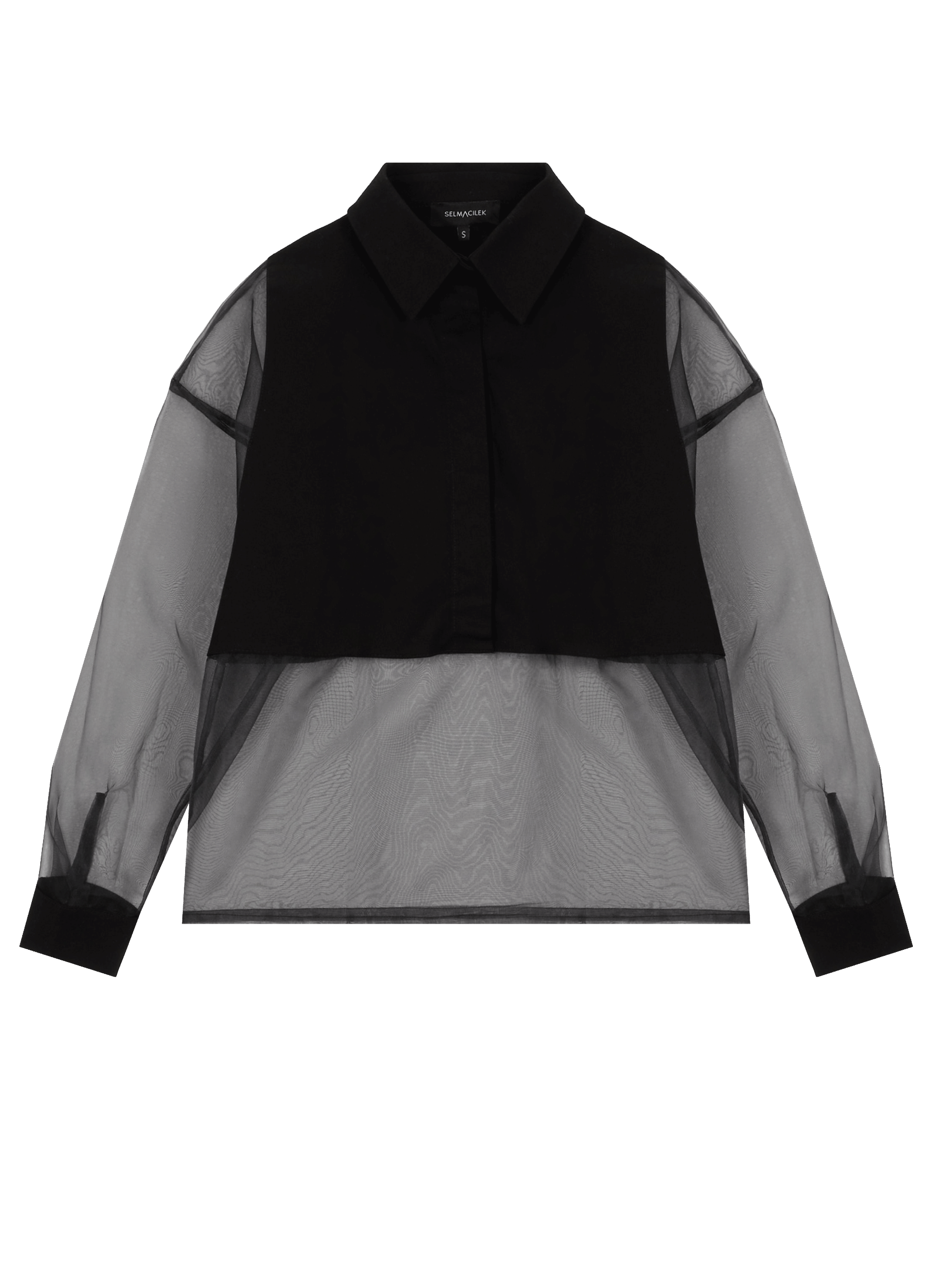 Chemise en organza de soie et coton