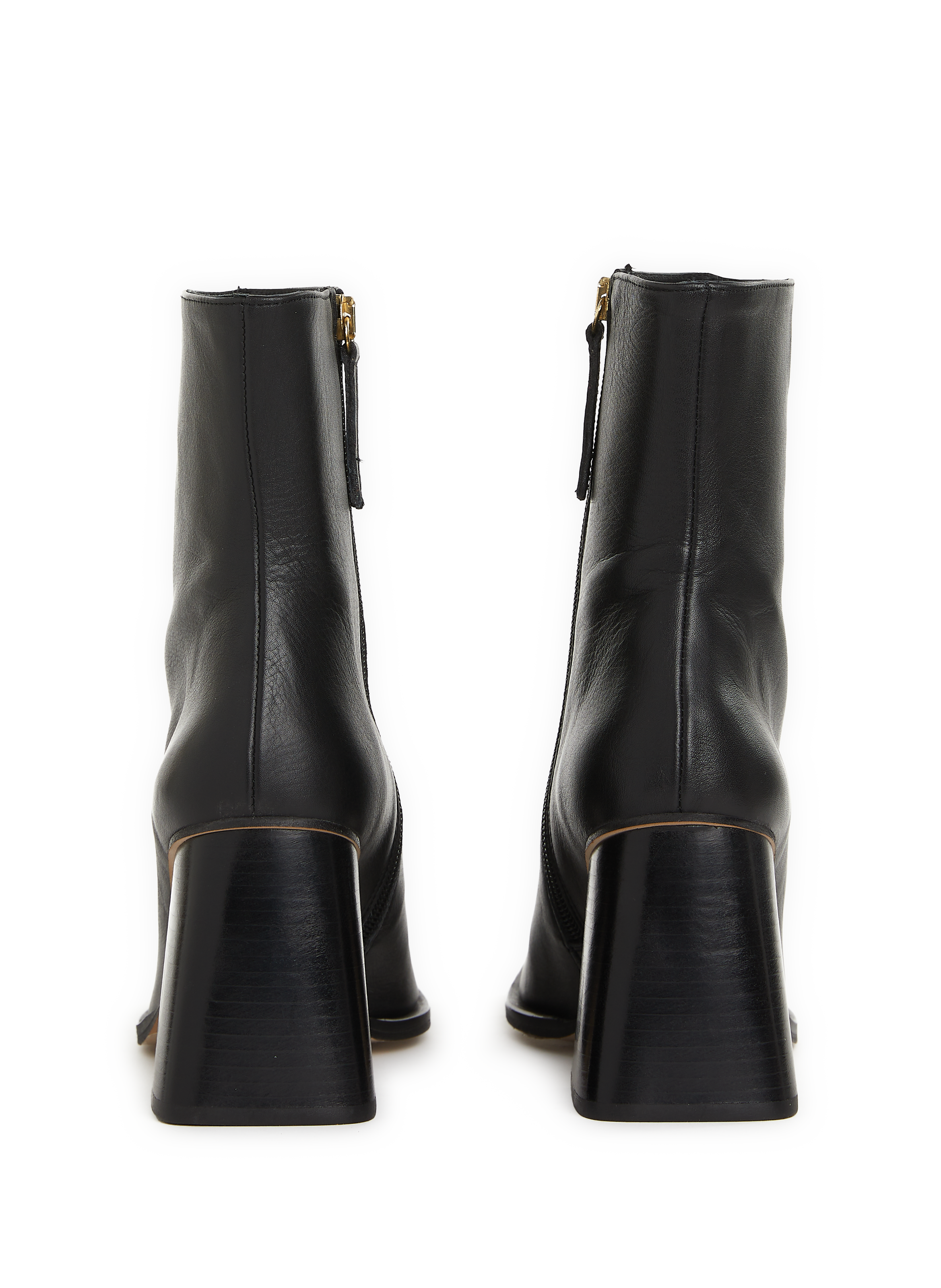 South leather ankle boots ALOHAS Black