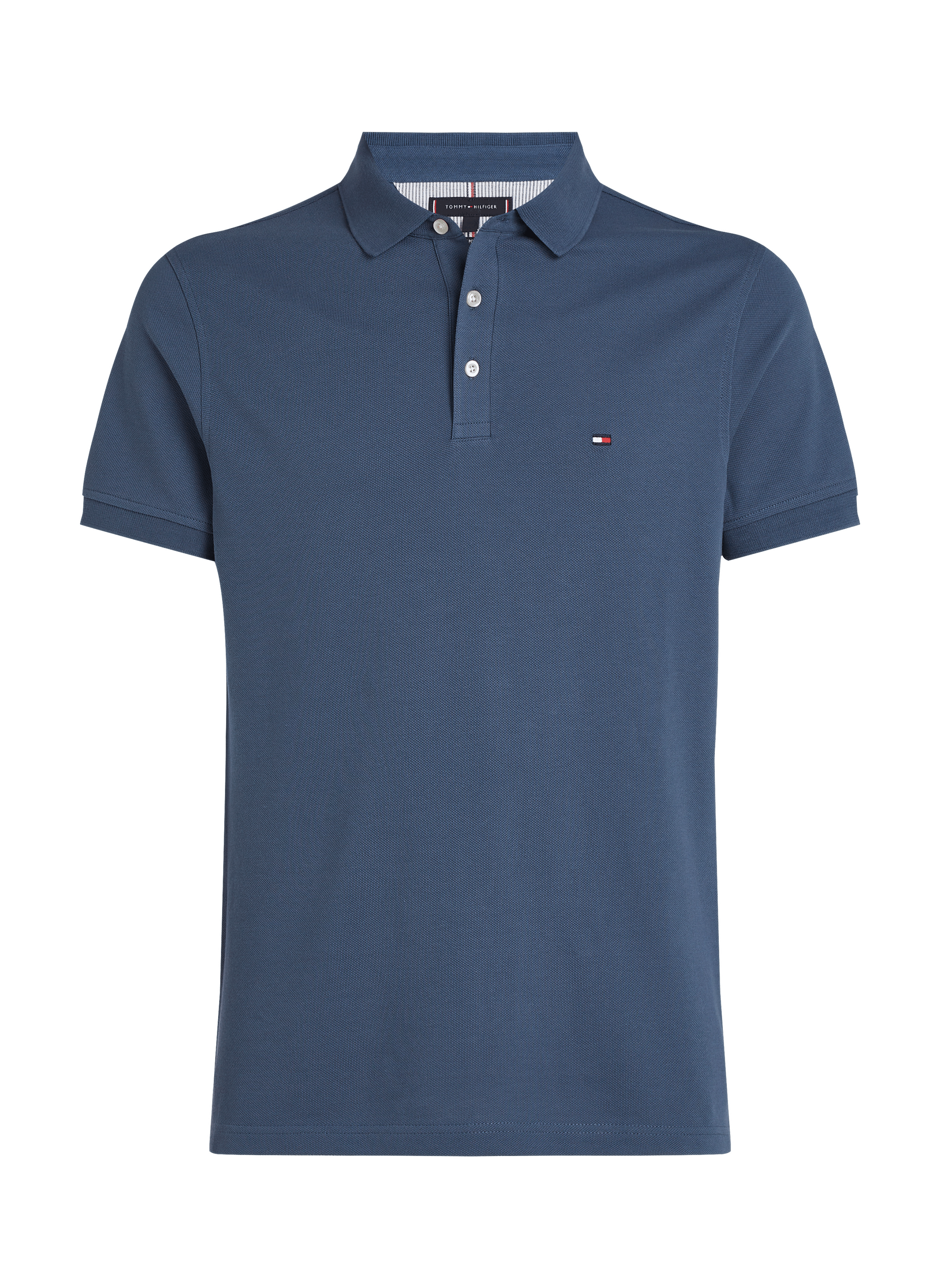 Organic cotton piqué slim-fit polo shirt TOMMY HILFIGER Blue