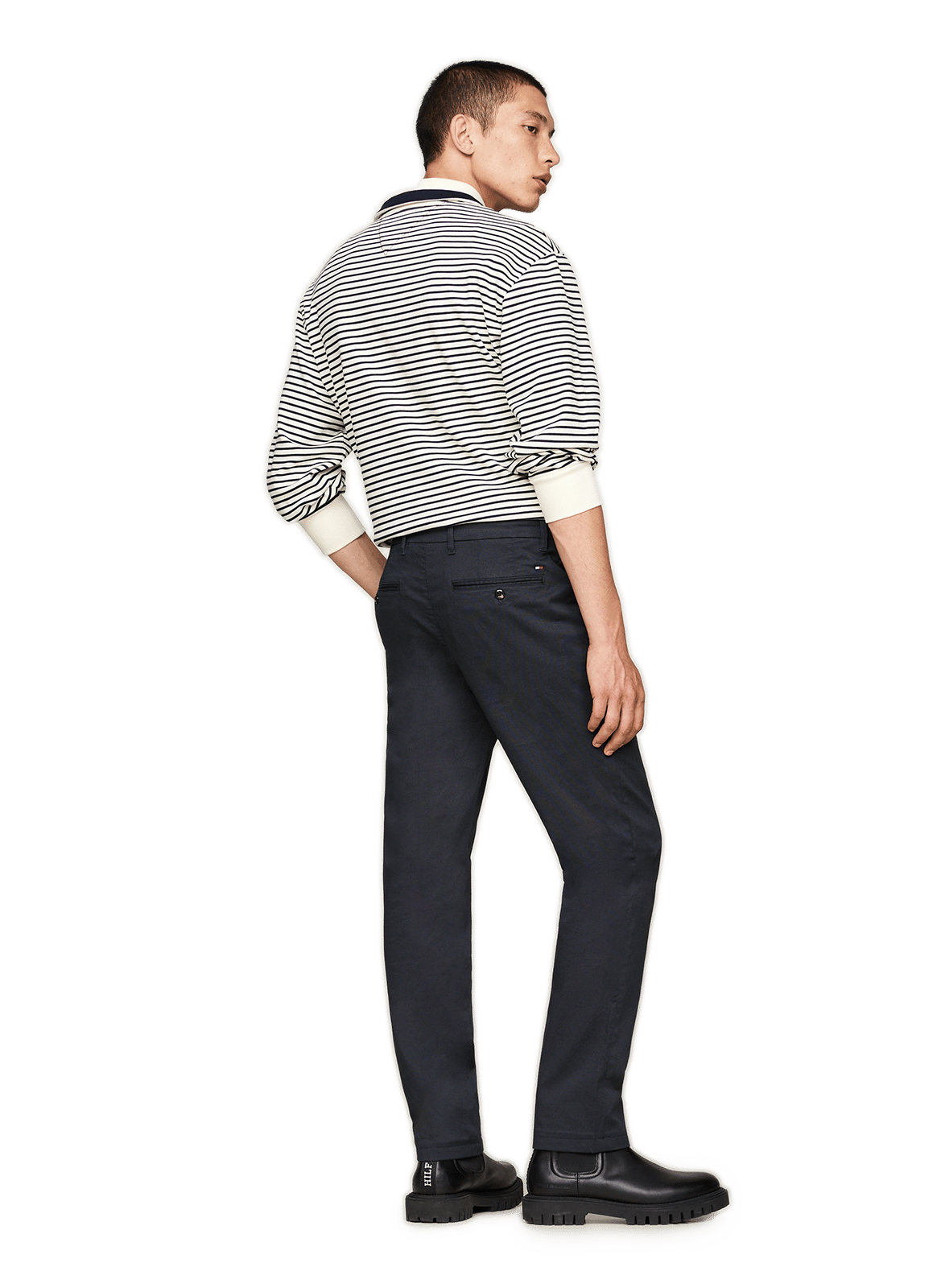 Rechte katoenen broek TOMMY HILFIGER Blauw