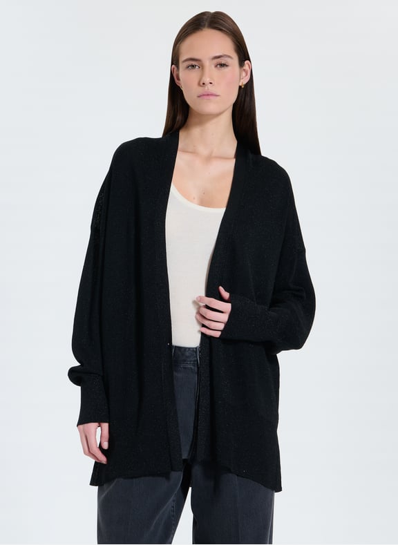 Gilet champagne ample - gypsine Noir by ZAPA ZAPA Gilet champagne ample - gypsine Noir
