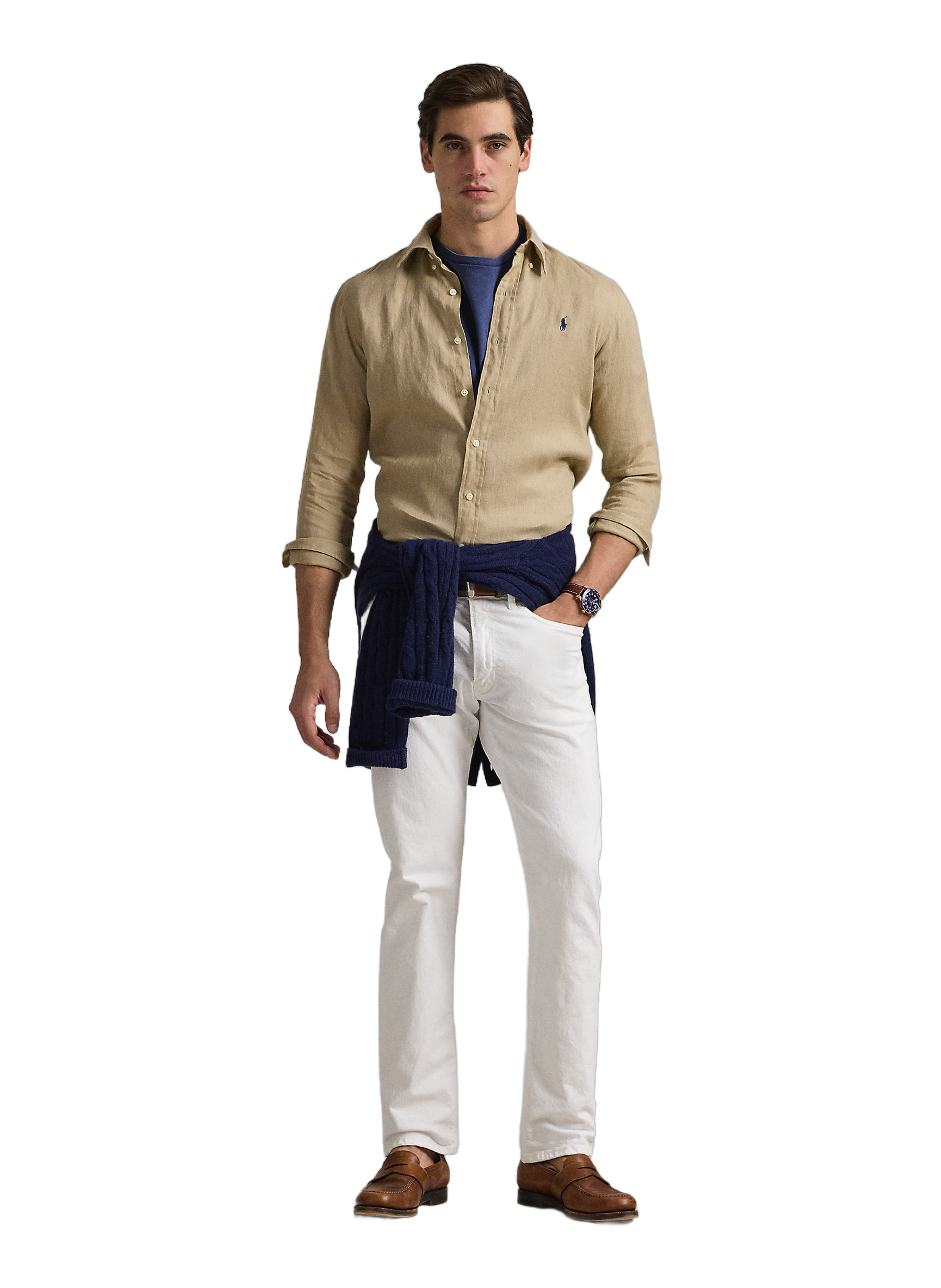 Chemise en lin Beige