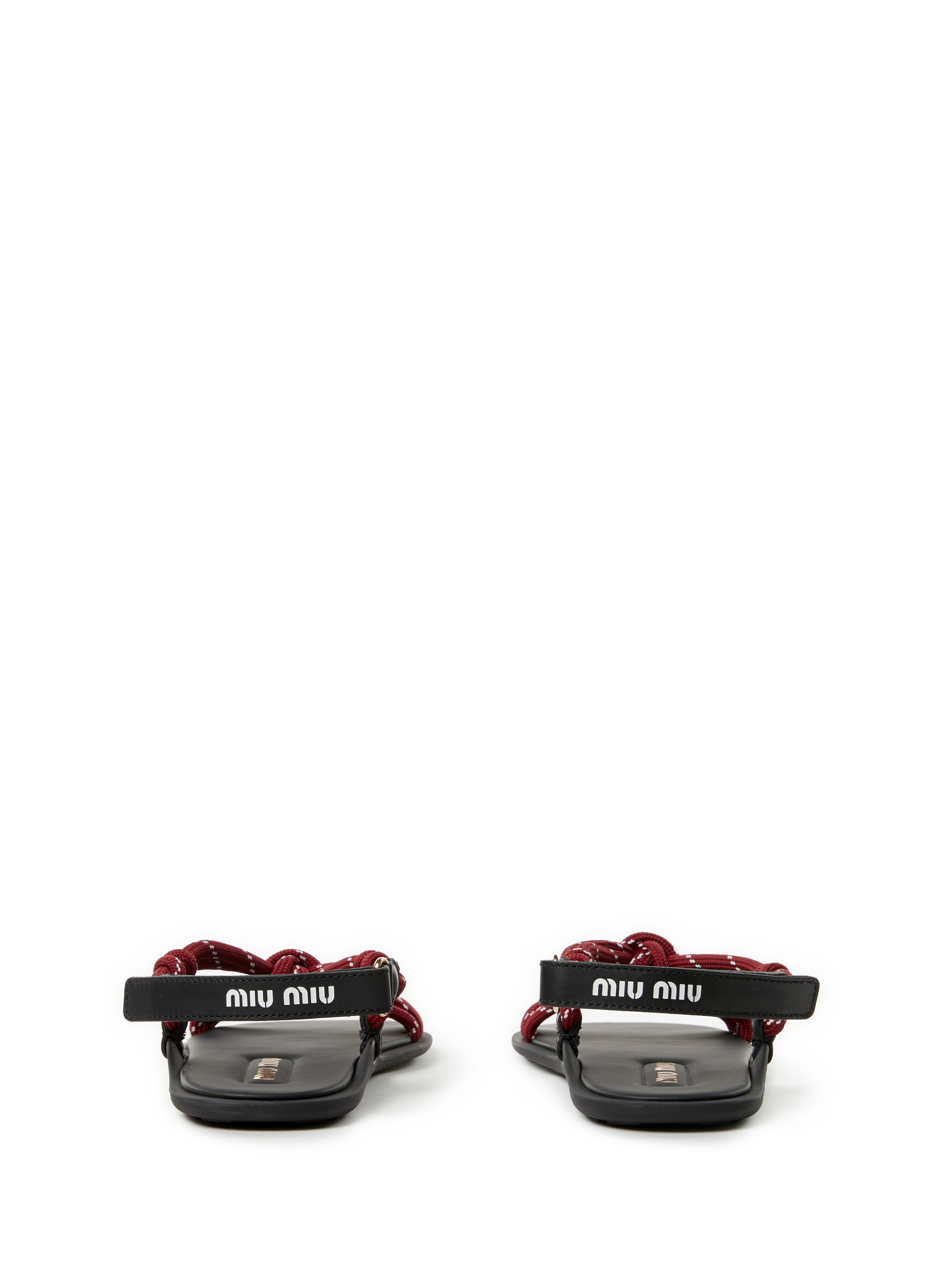 Sandales à velcro MIU MIU Rouge