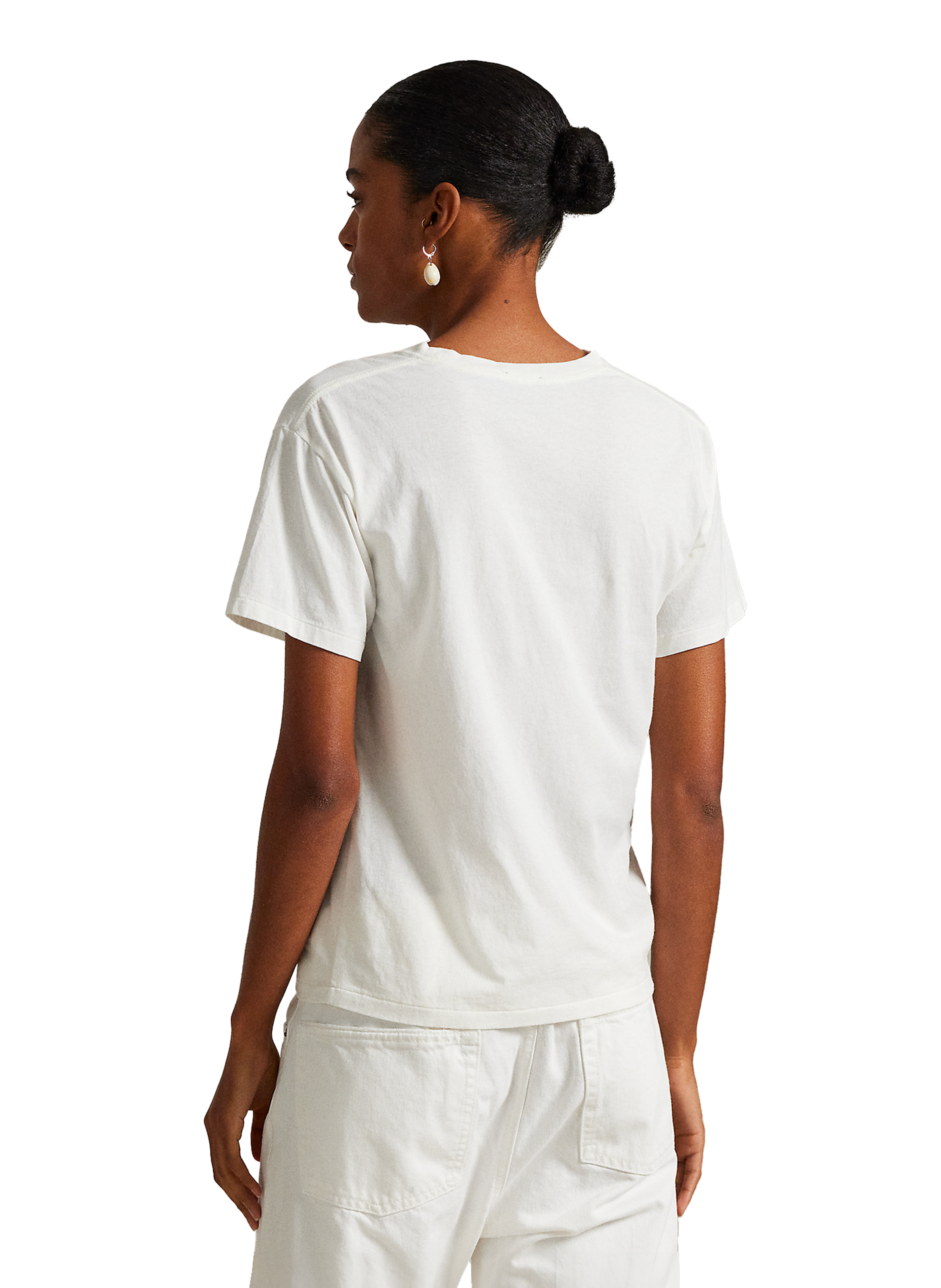 T-shirt imprimé en coton POLO RALPH LAUREN Blanc