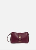 Crossbody bag - Top Double  Bordeaux - in - or pâle