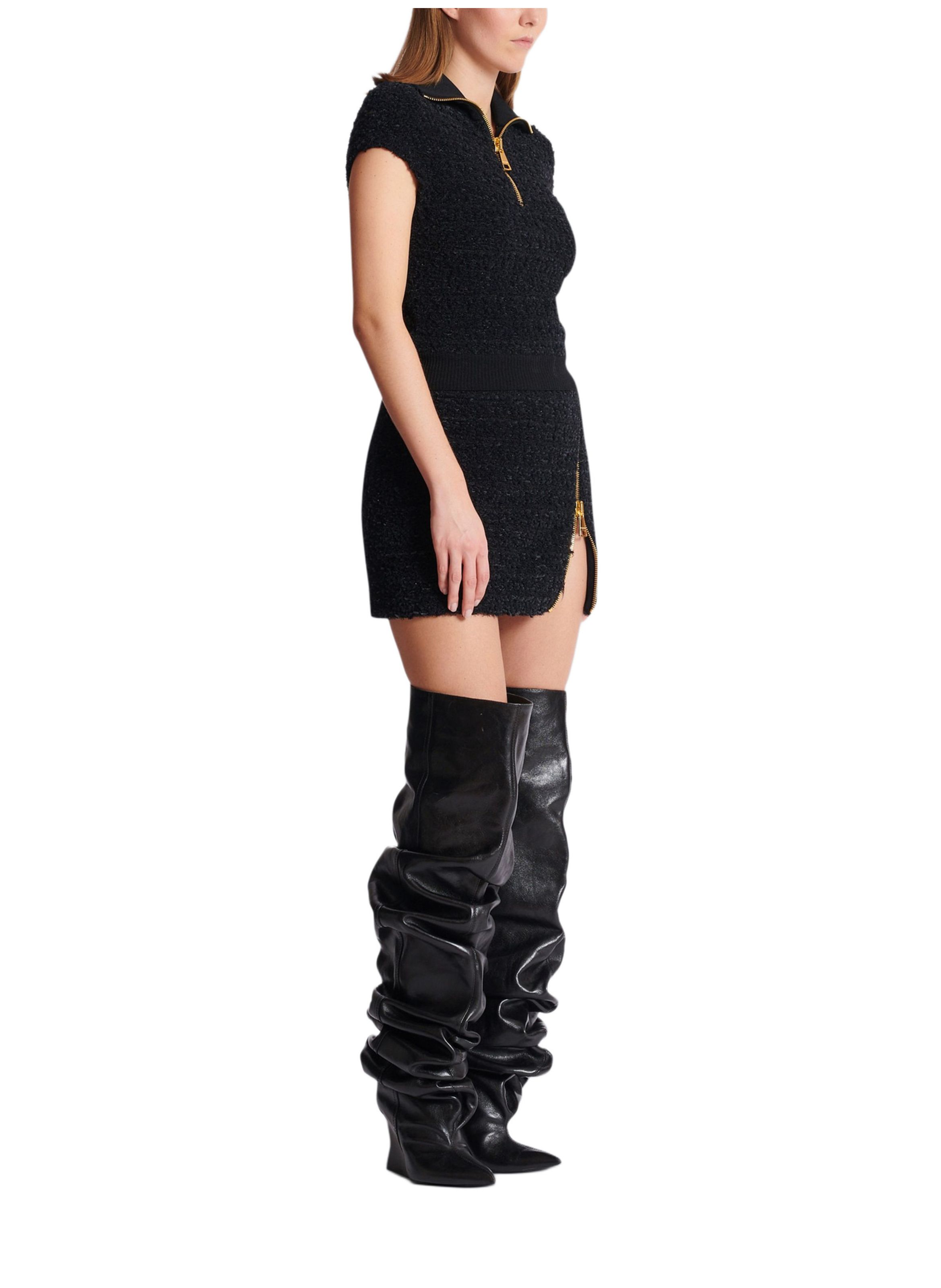 Top en tweed BALMAIN Noir