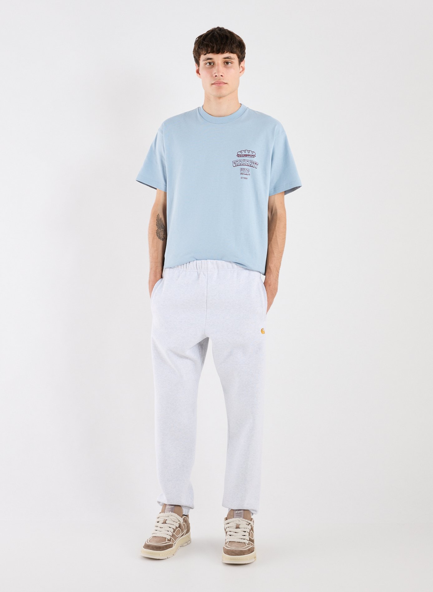 T-shirt imprimé en coton CARHARTT WIP Bleu