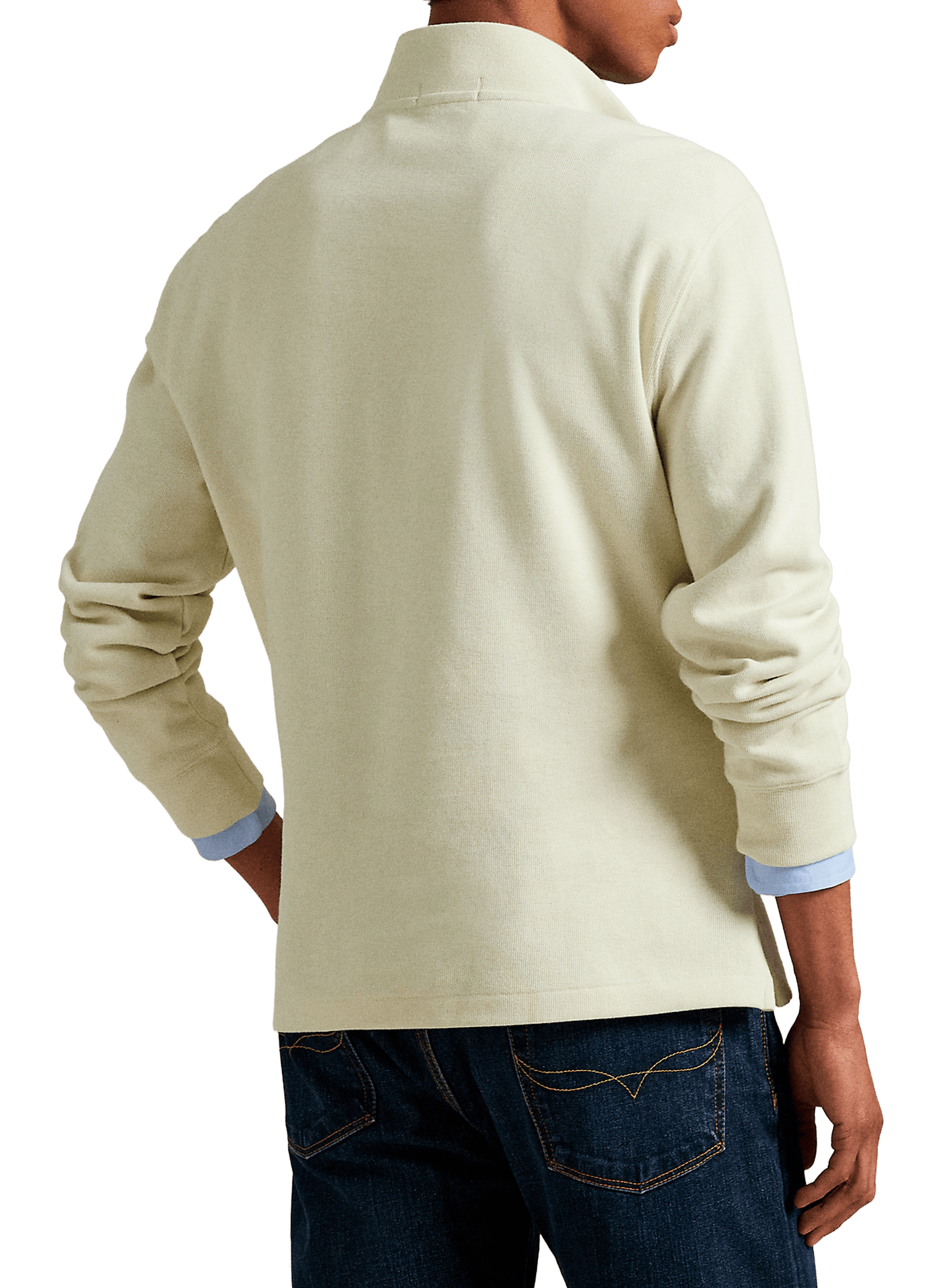 Pull col montant en coton POLO RALPH LAUREN Beige