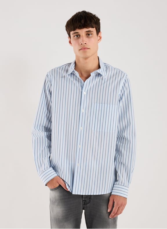 Cotton shirt Blue by SAMSOE SAMSOE SAMSOE SAMSOE Cotton shirt Blue
