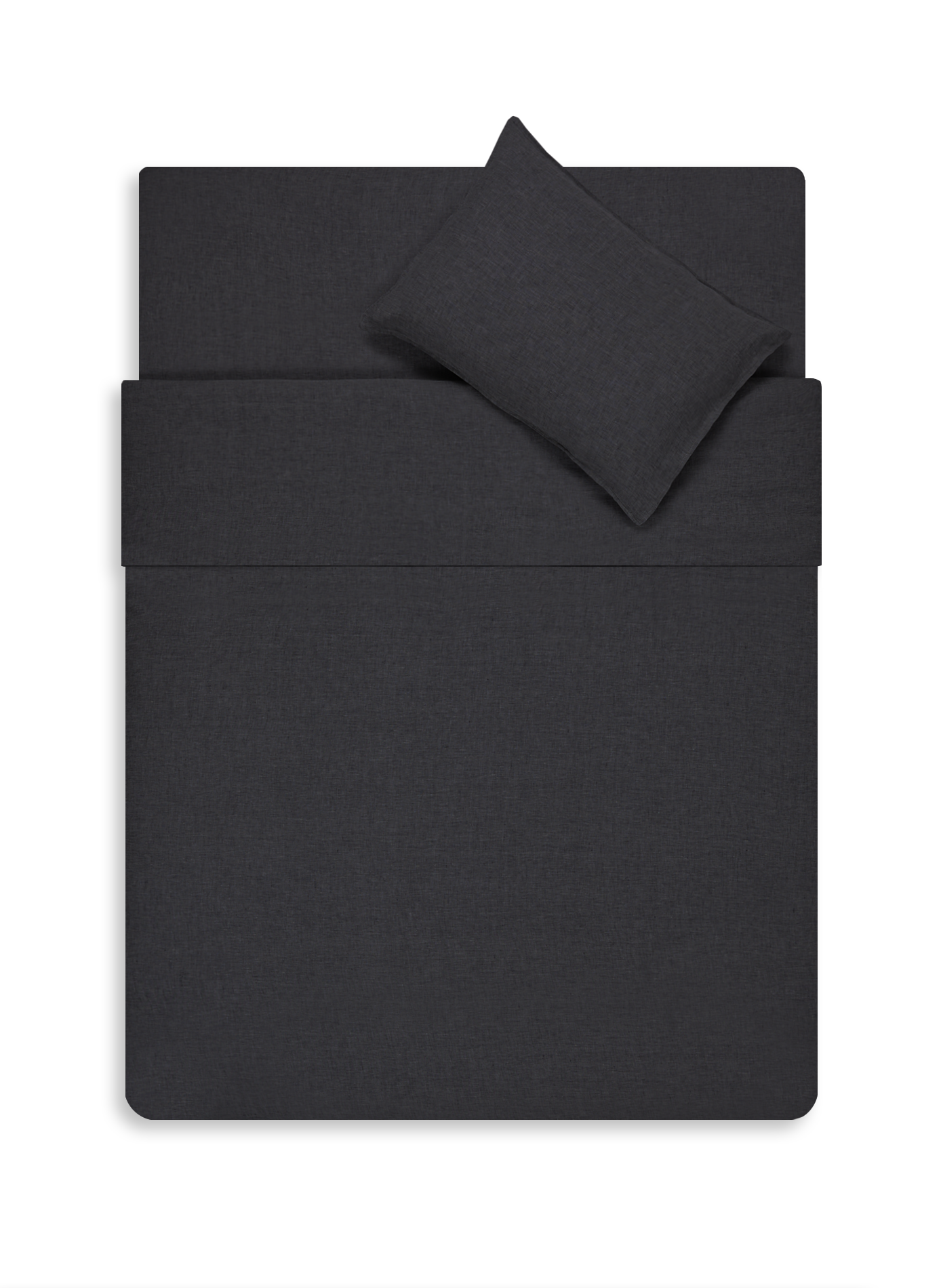 AU PRINTEMPS PARIS Housse de couette en lin lavé Gris