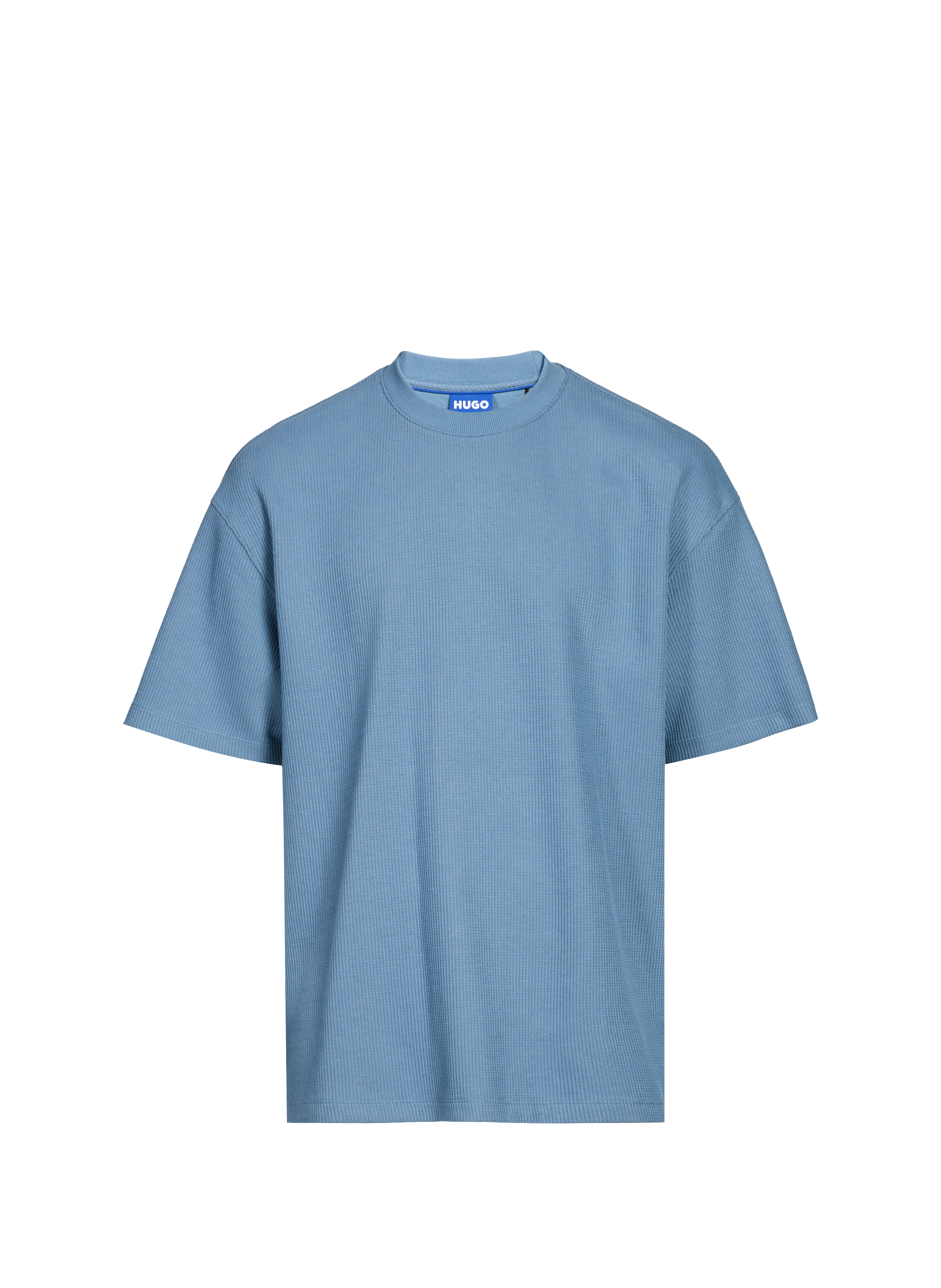 T-shirt Nuwaffle en coton mélangé HUGO BLUE Bleu