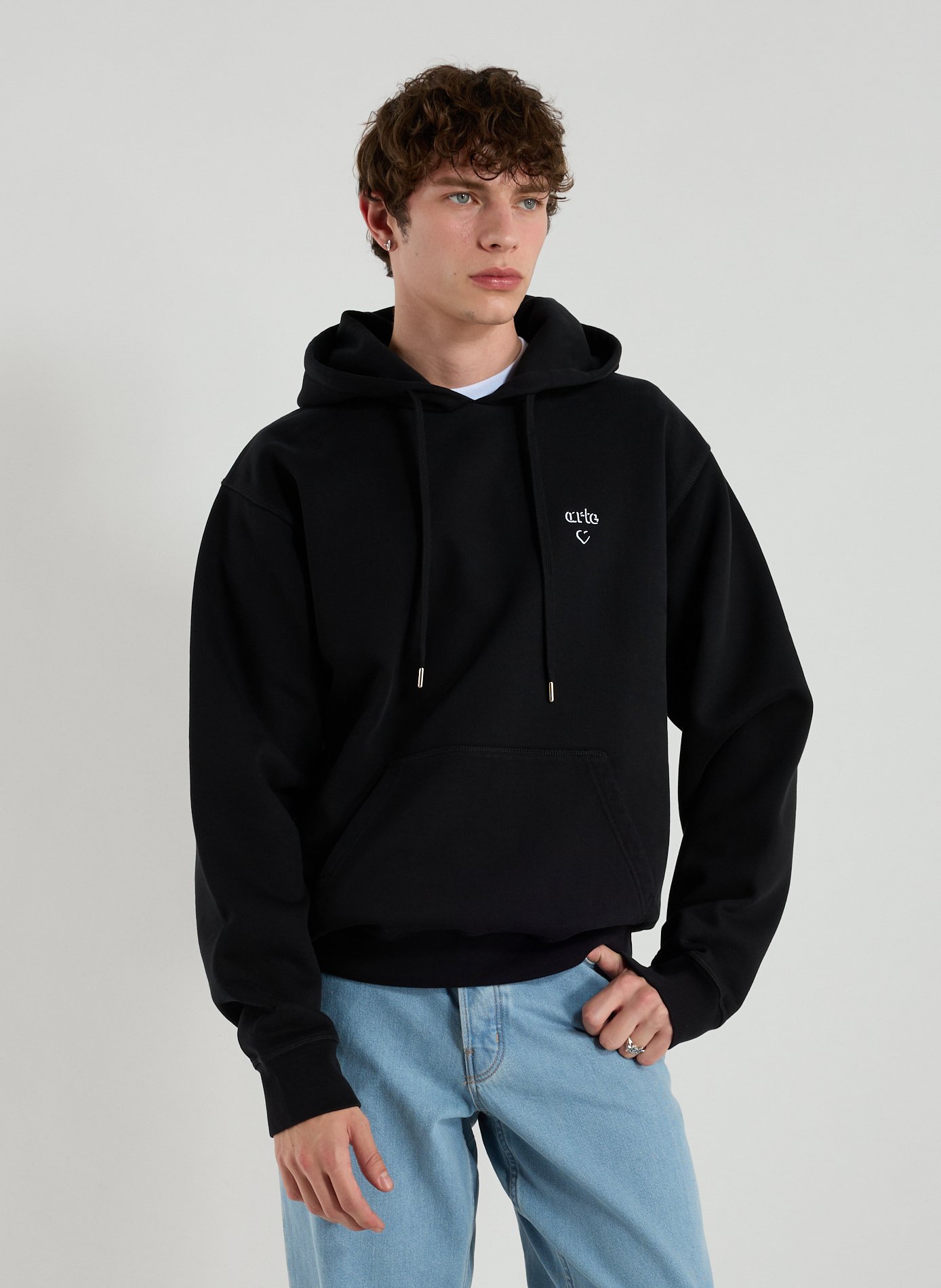 ARTE ANTWERP Oversized cotton hoodie Black
