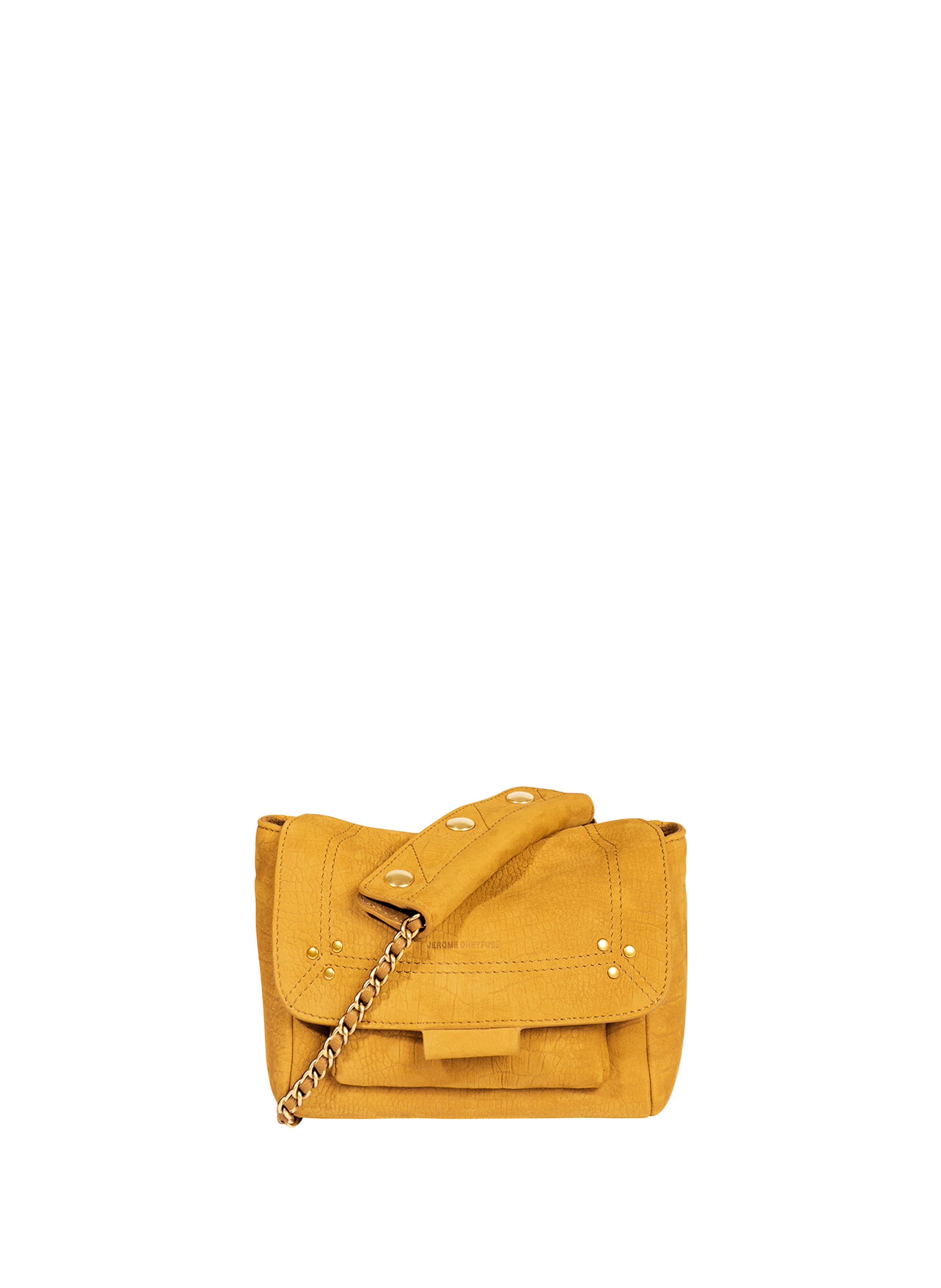 Sac bandoulière Lulu S en cuir de veau JÉRÔME DREYFUSS Jaune