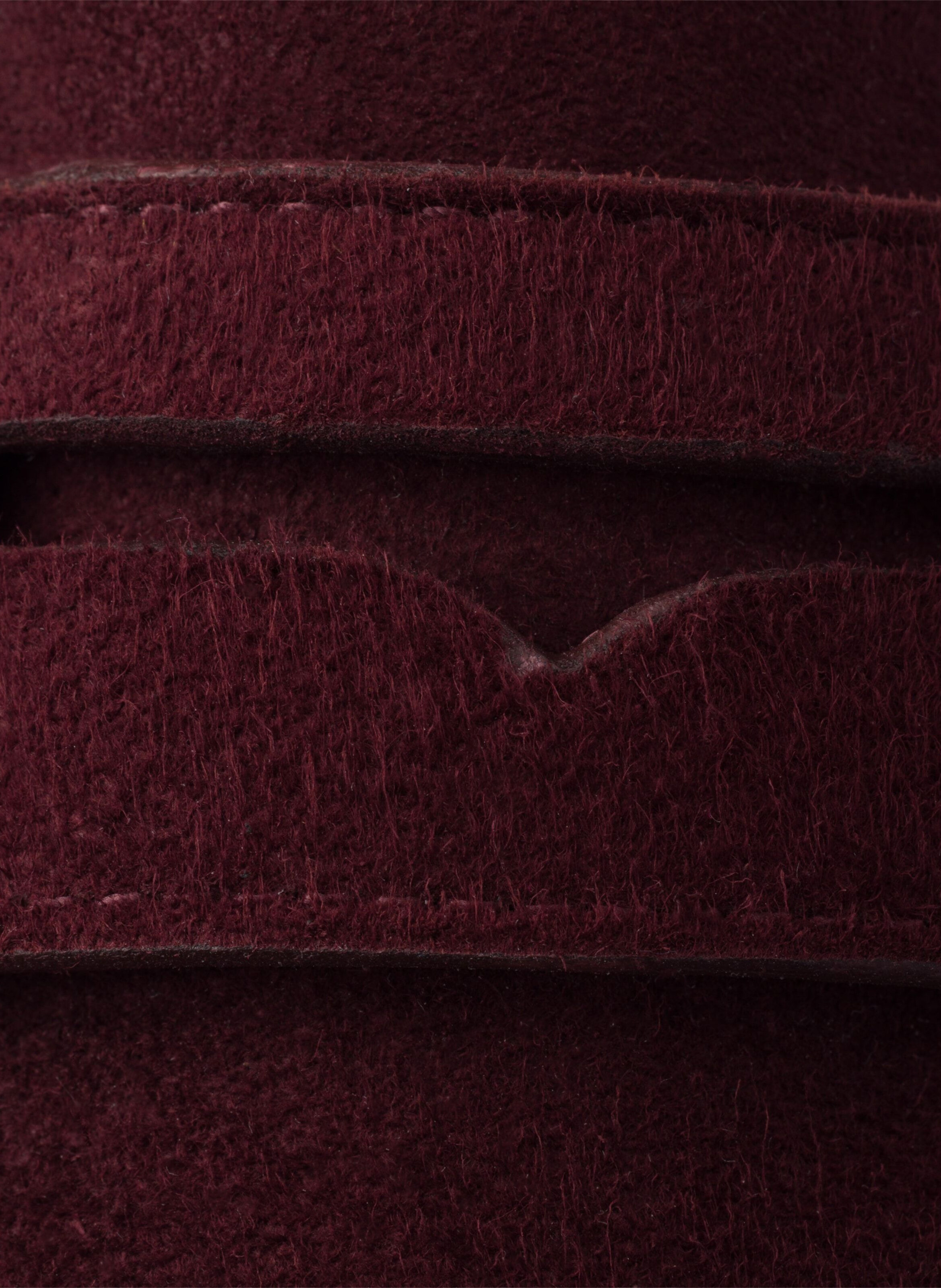 Mocassins shuffle en veau velours effet vieilli PRADA Rouge