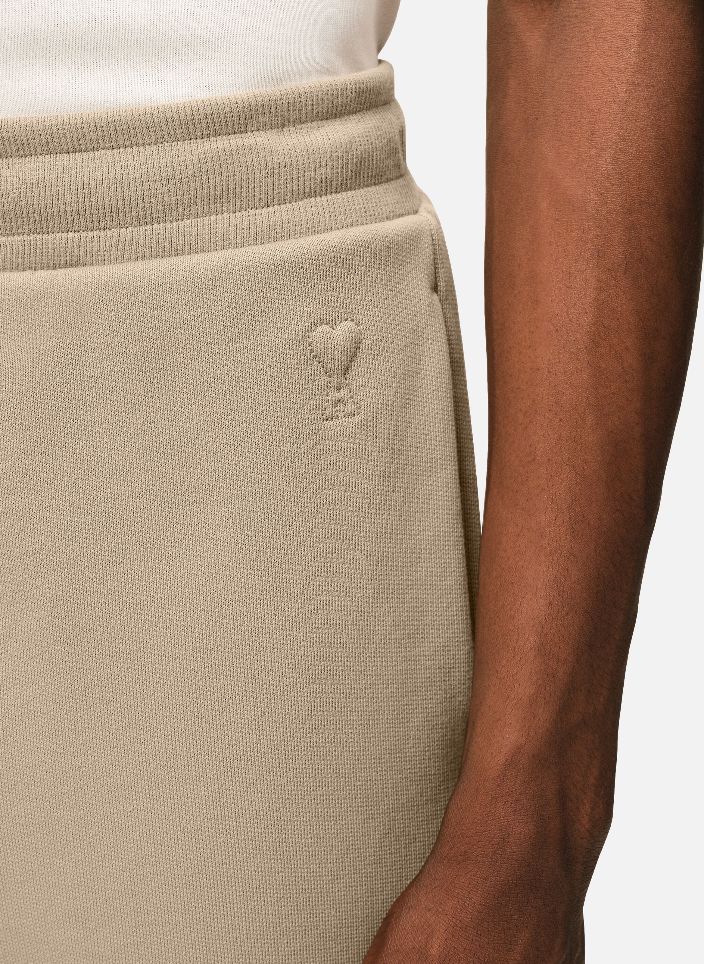 Short ami de coeur en coton AMI PARIS Beige