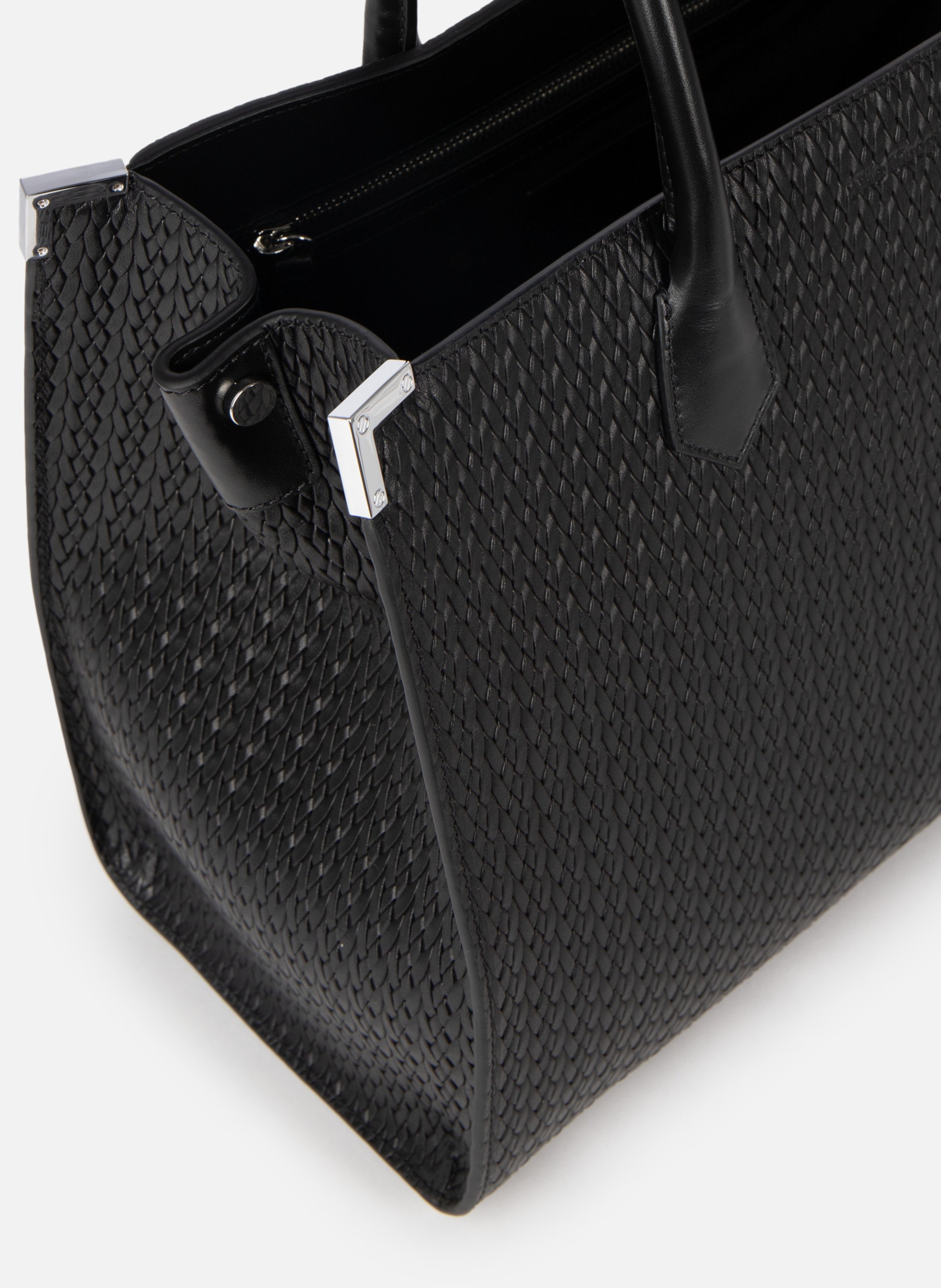 Sac cabas ming l en cuir tressé THE KOOPLES Noir