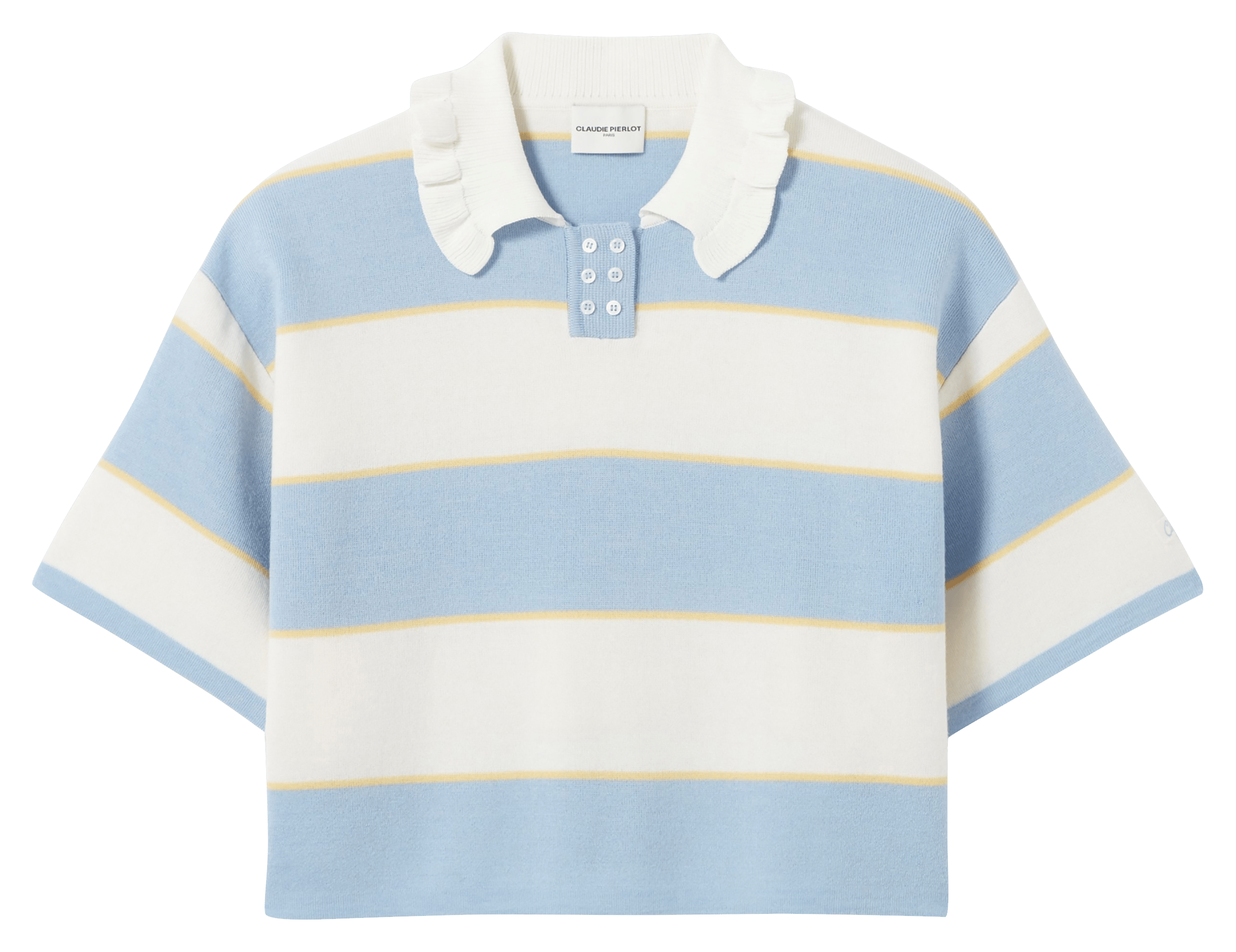 Pull col claudine en laine mélangée CLAUDIE PIERLOT Bleu