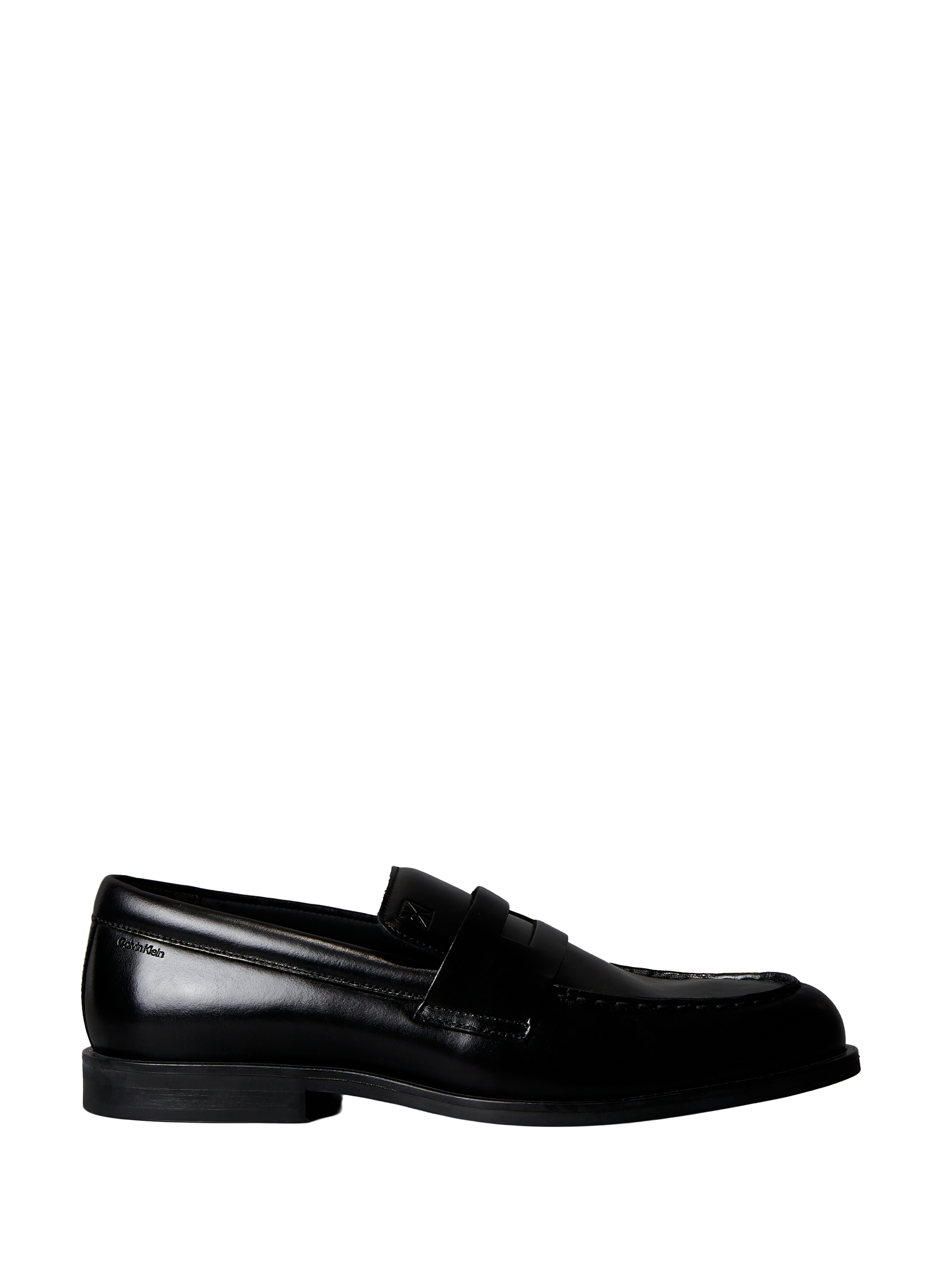 Calfskin leather loafers CALVIN KLEIN Black