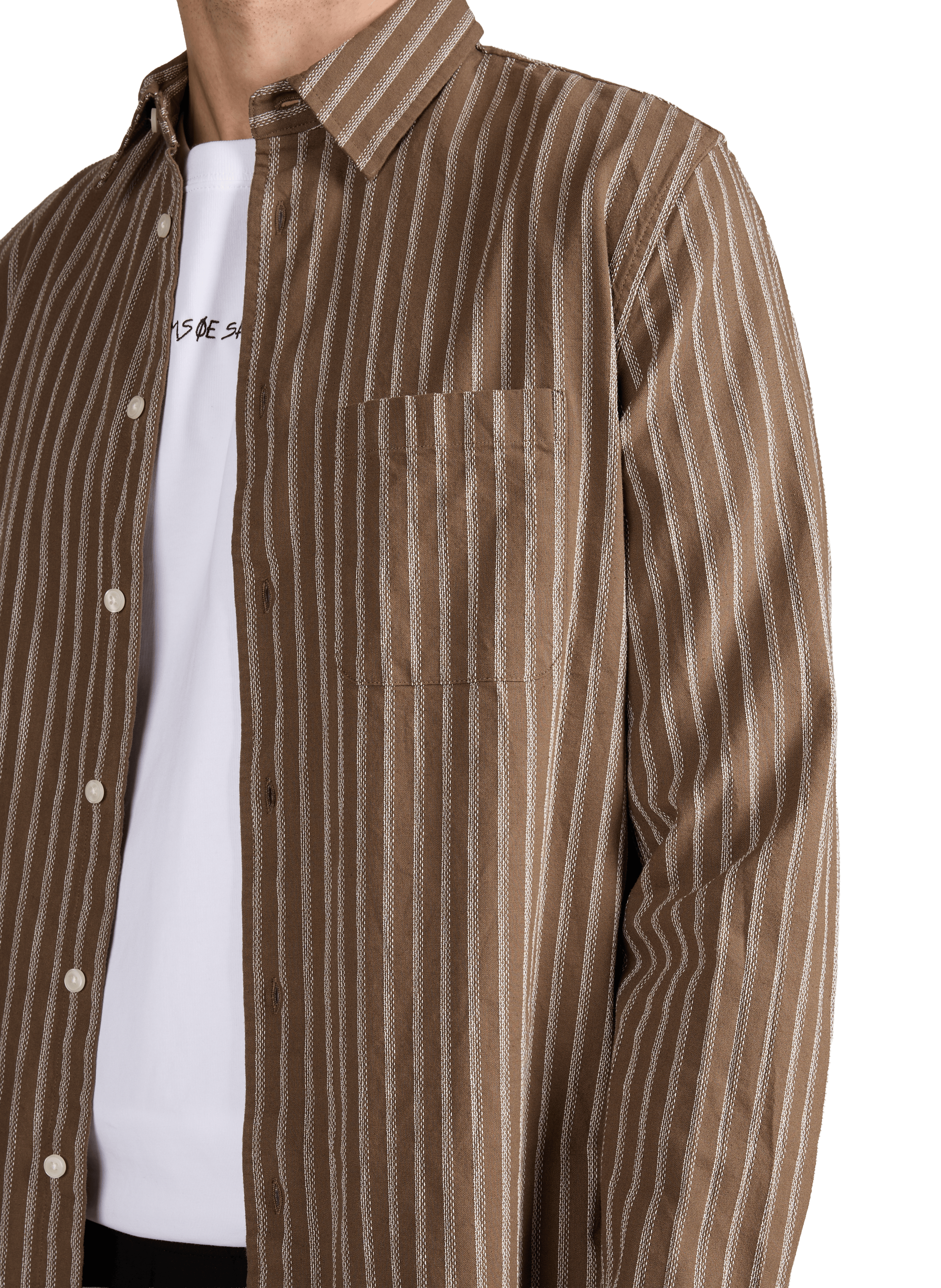 Oversized organic cotton shirt SAMSOE SAMSOE White