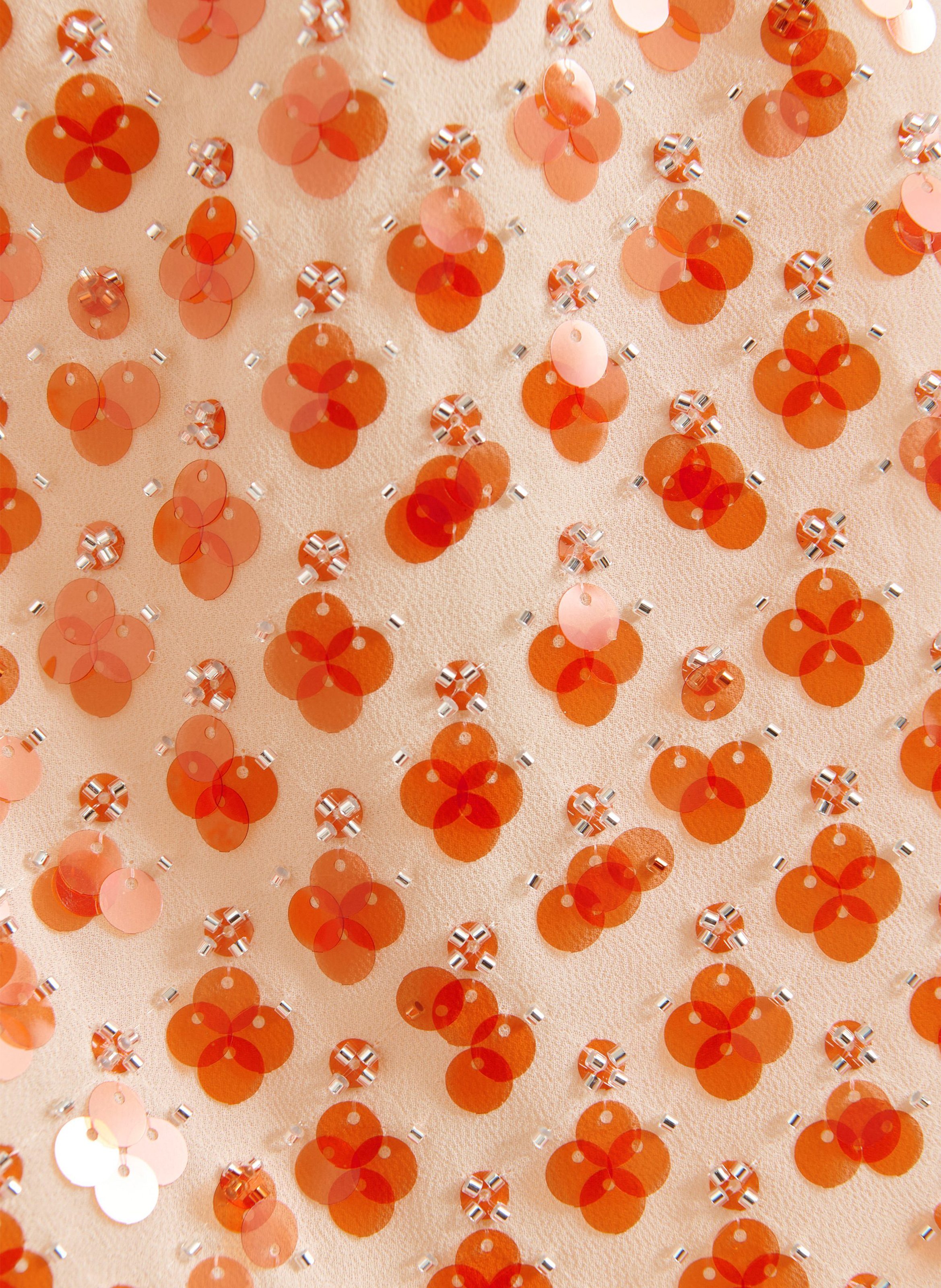 Top oversize col rond imprimé Jocelyn ESSENTIEL ANTWERP Orange