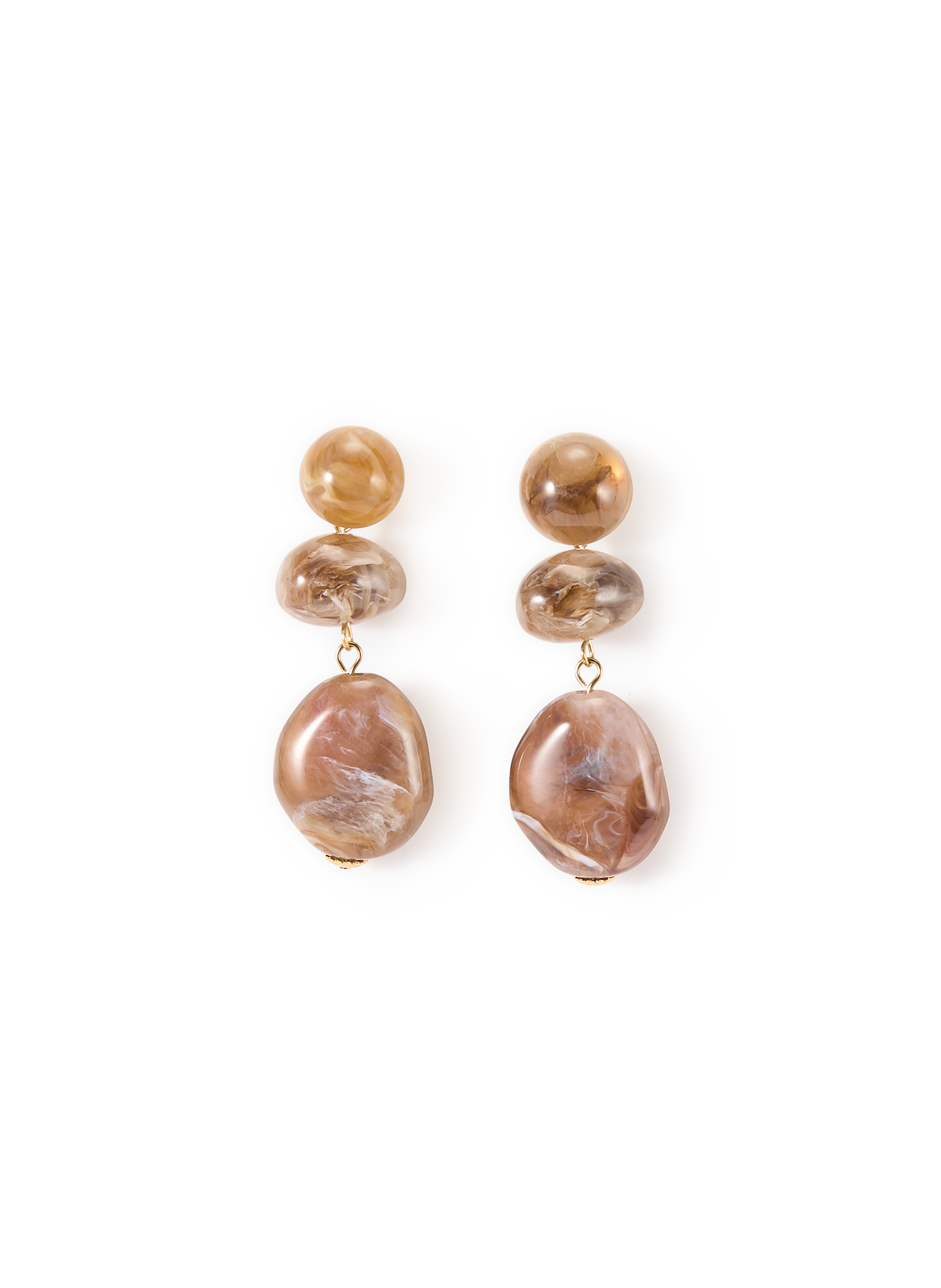 Hanging ball earrings AU PRINTEMPS PARIS Beige