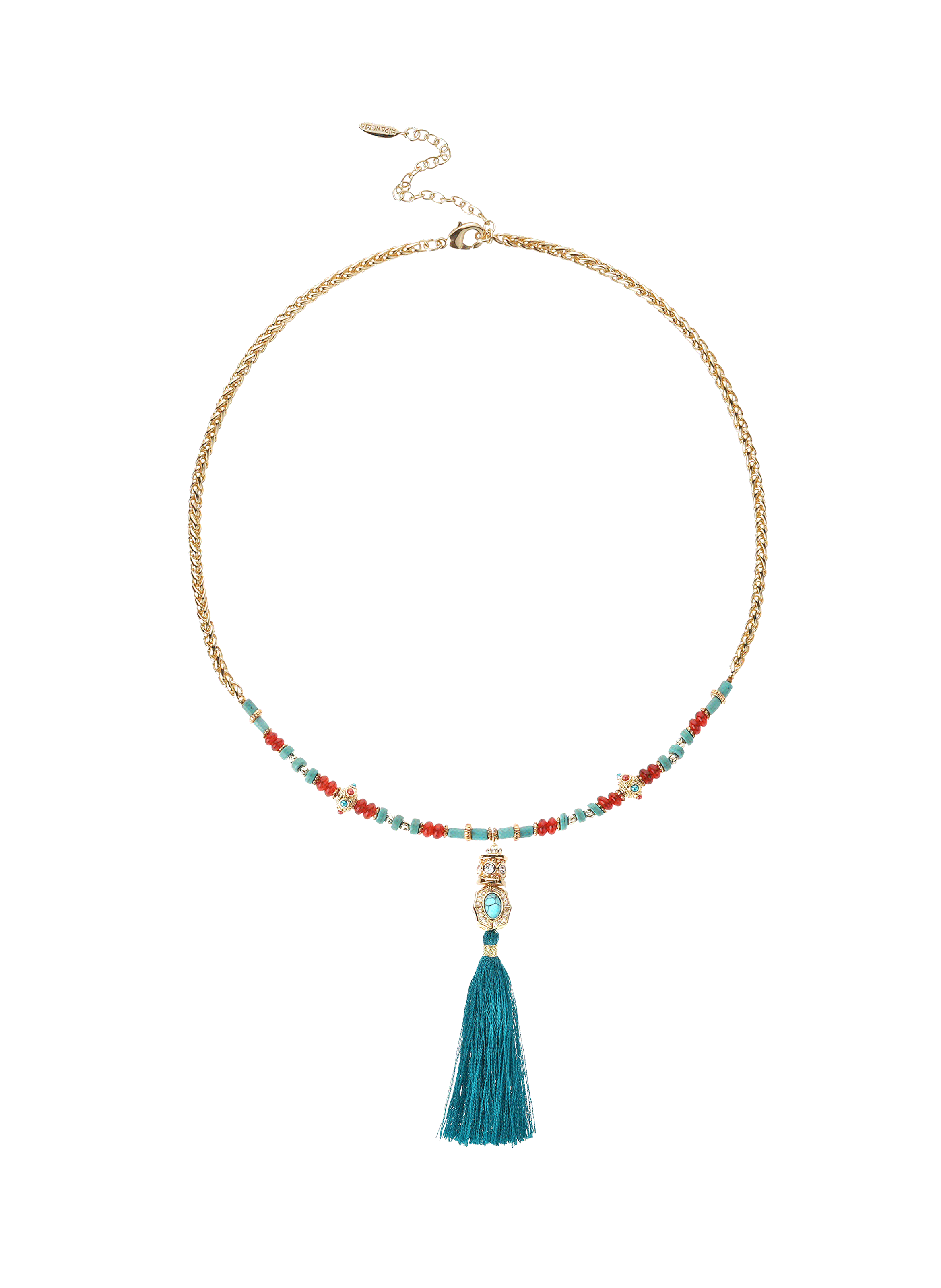 Collier de perles avec pompon caliko HIPANEMA Bleu