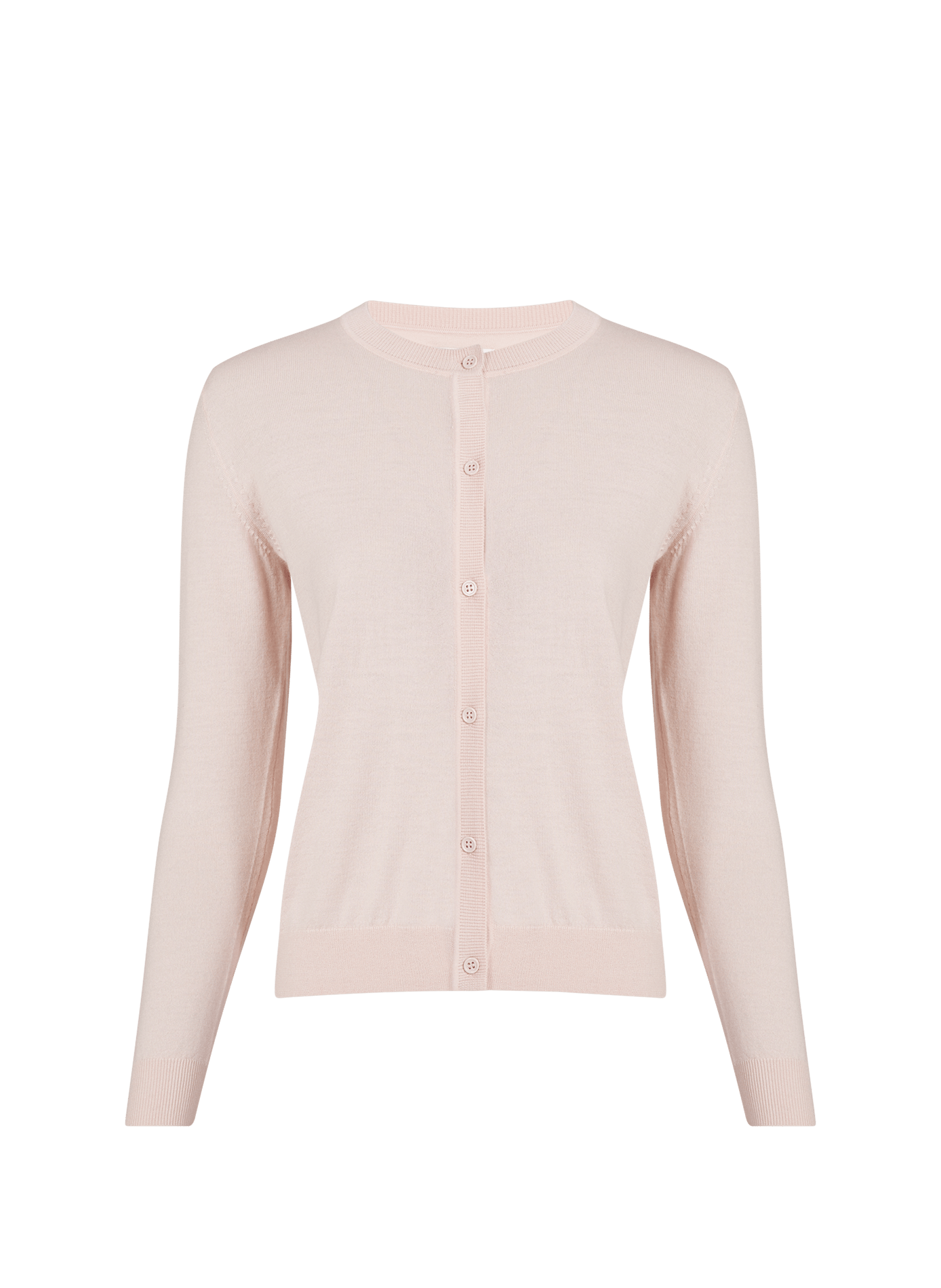 Cardigan droit Acad en laine mérinos AU PRINTEMPS PARIS Rose