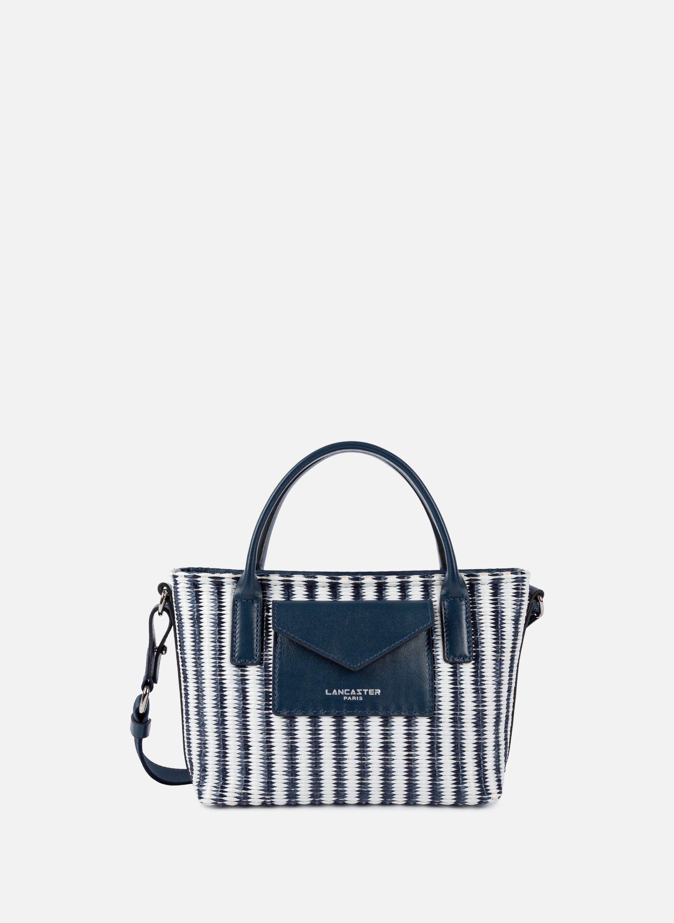Mini tote bag - kba marinière osier LANCASTER Blue
