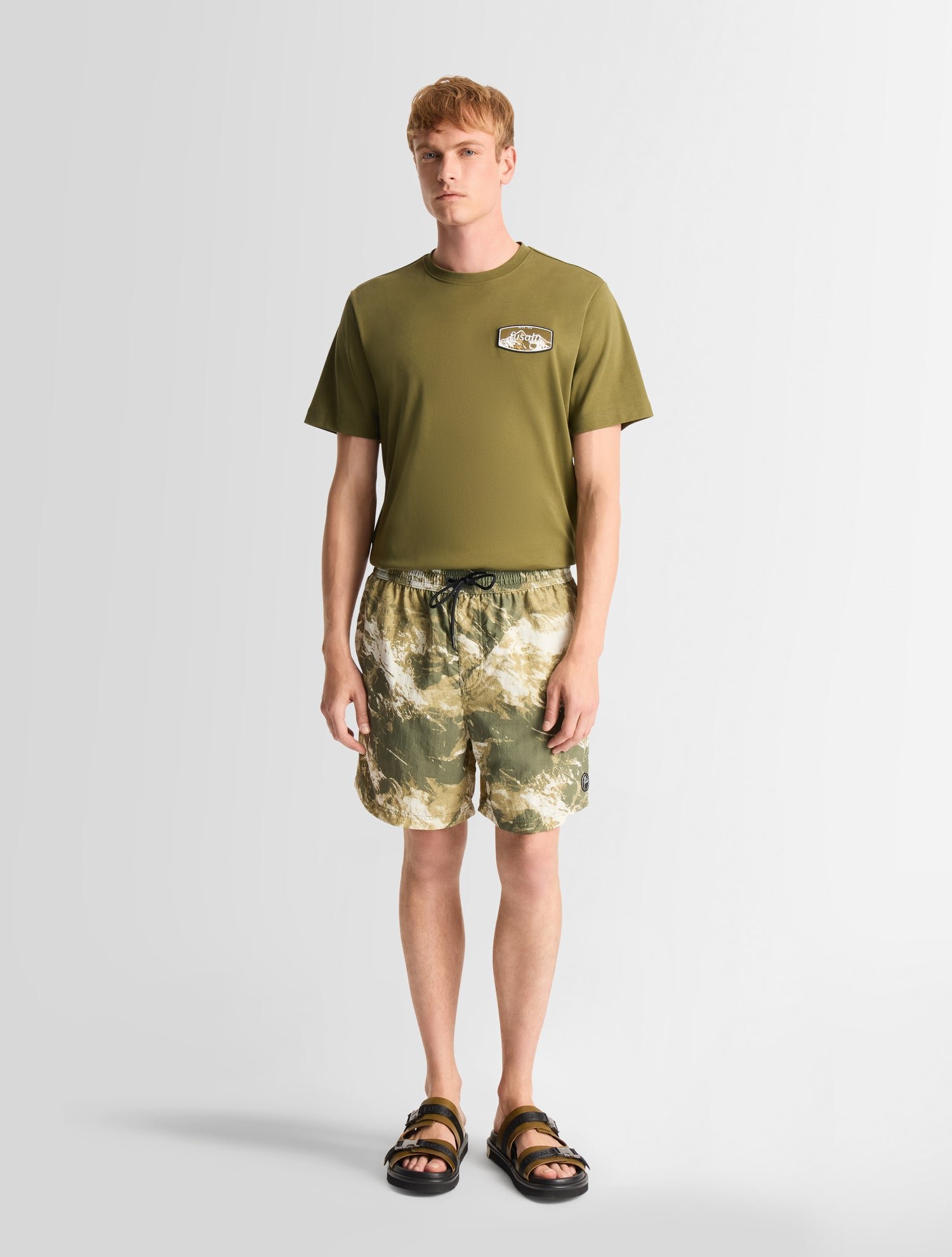 Short de bain halfi mountain coupe regular FUSALP Kaki