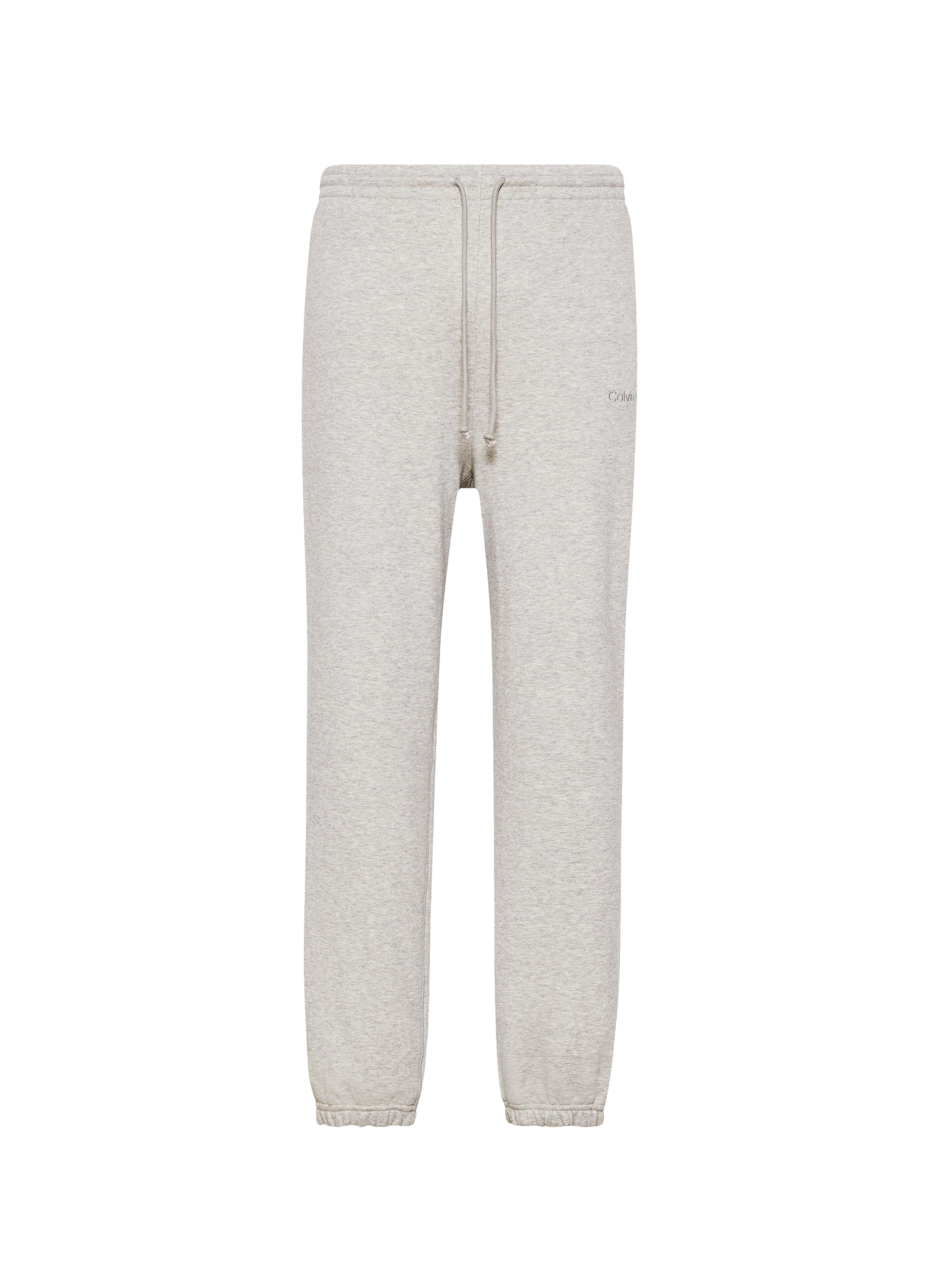 Jogging droit en coton mélangé CALVIN KLEIN Gris