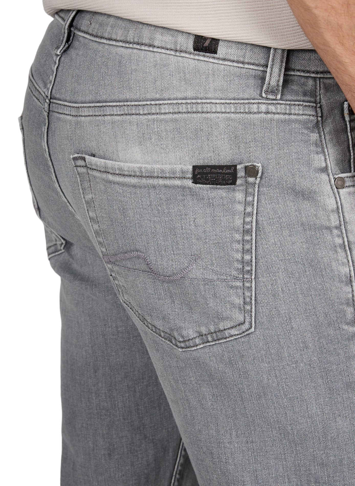 Jean en coton mélangé 7 FOR ALL MANKIND Gris