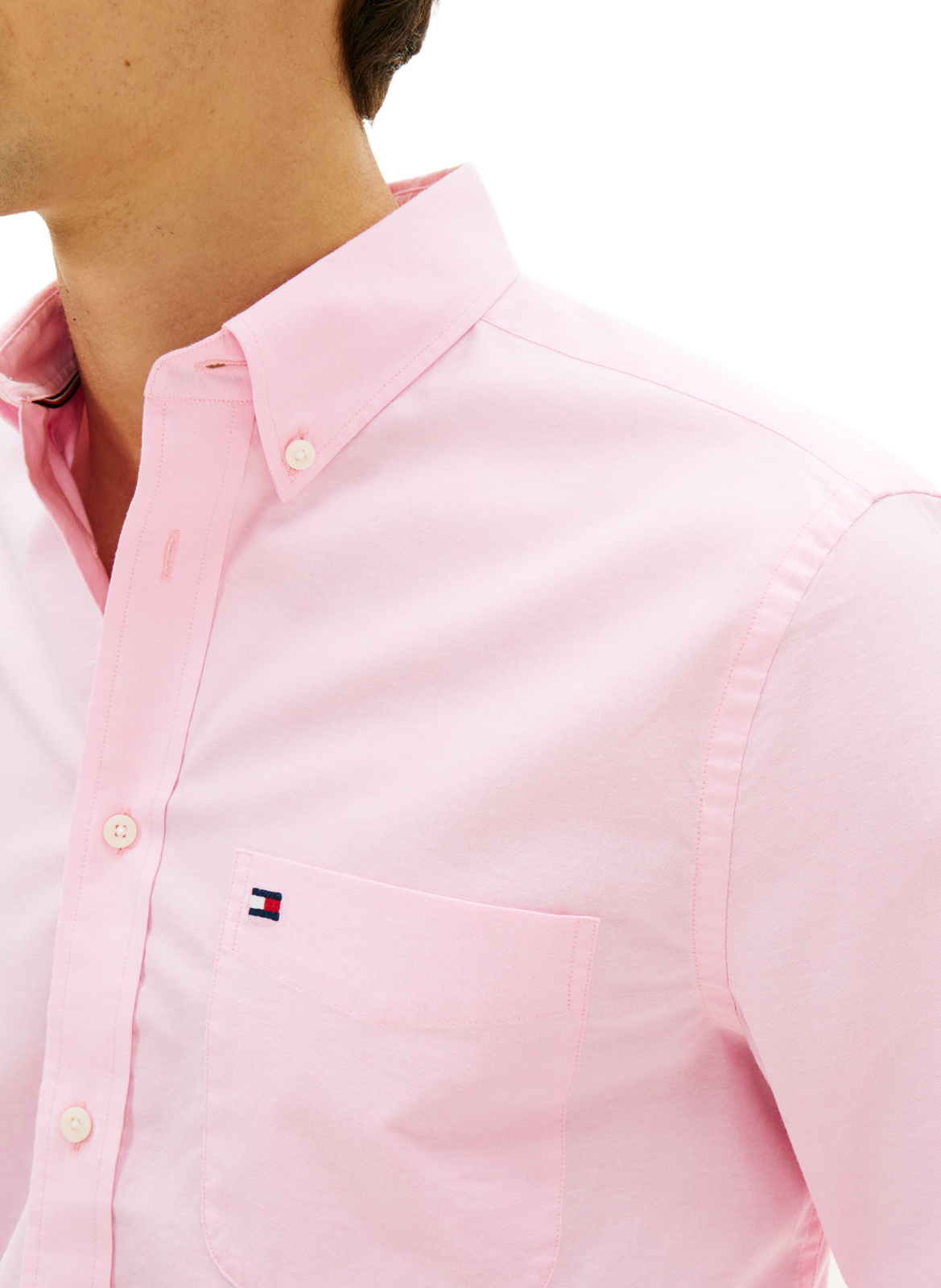 Leichte Slim-Fit Baumwollmischhemd TOMMY HILFIGER Rosa