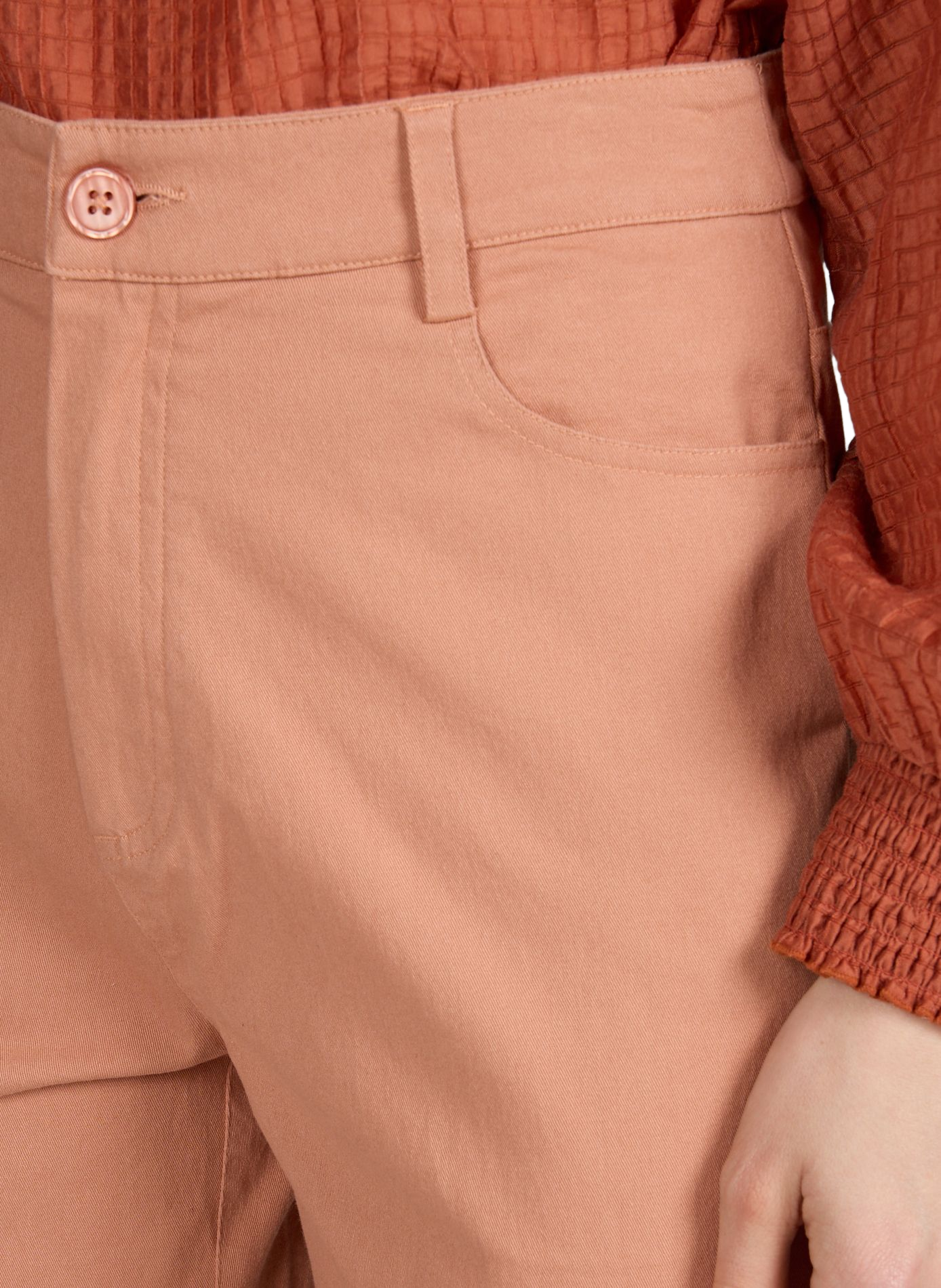 Bootcut trousers Pio in blended cotton PETITE MENDIGOTE Pink