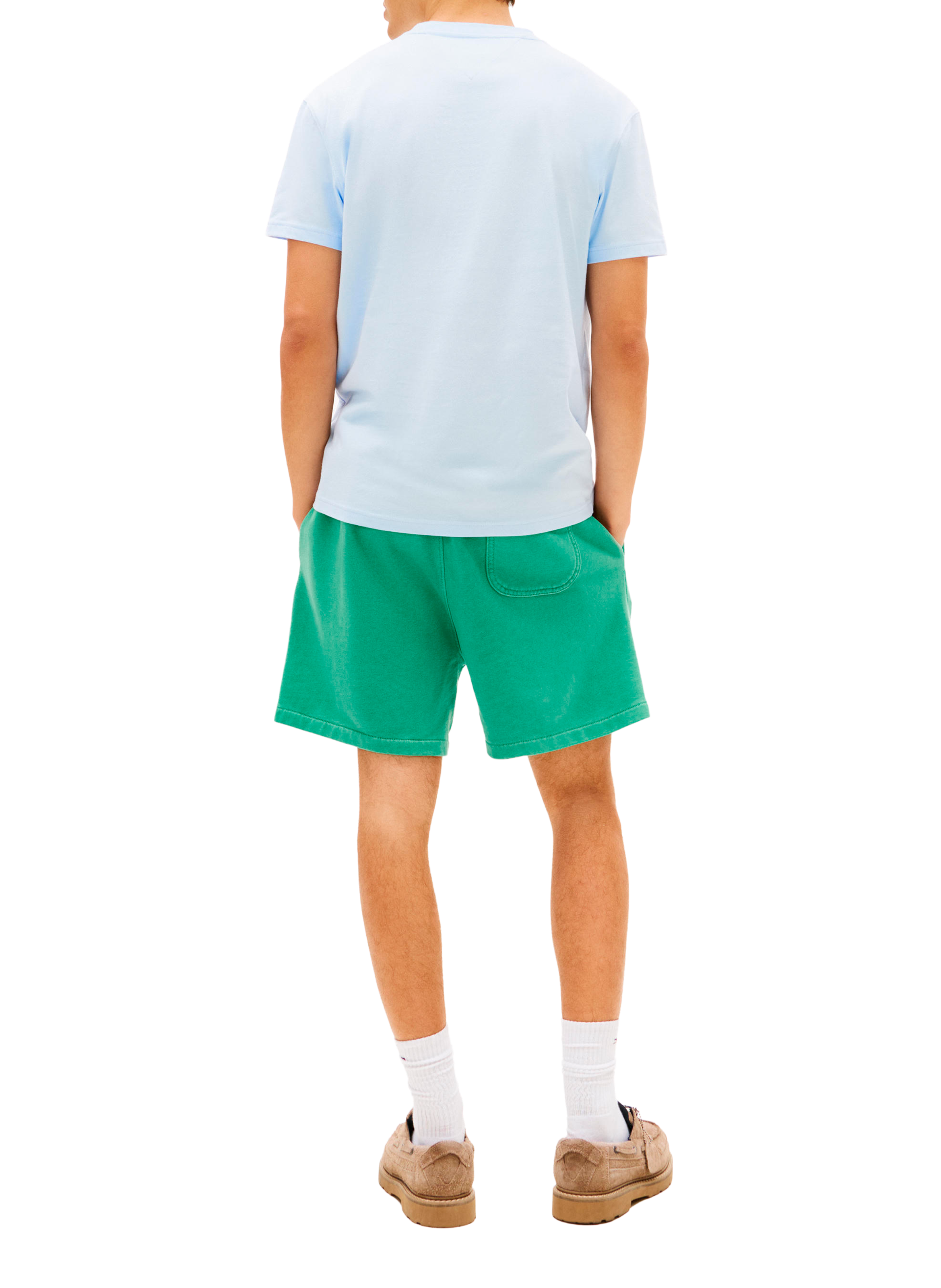 T-shirt droit imprimé en coton TOMMY HILFIGER Bleu