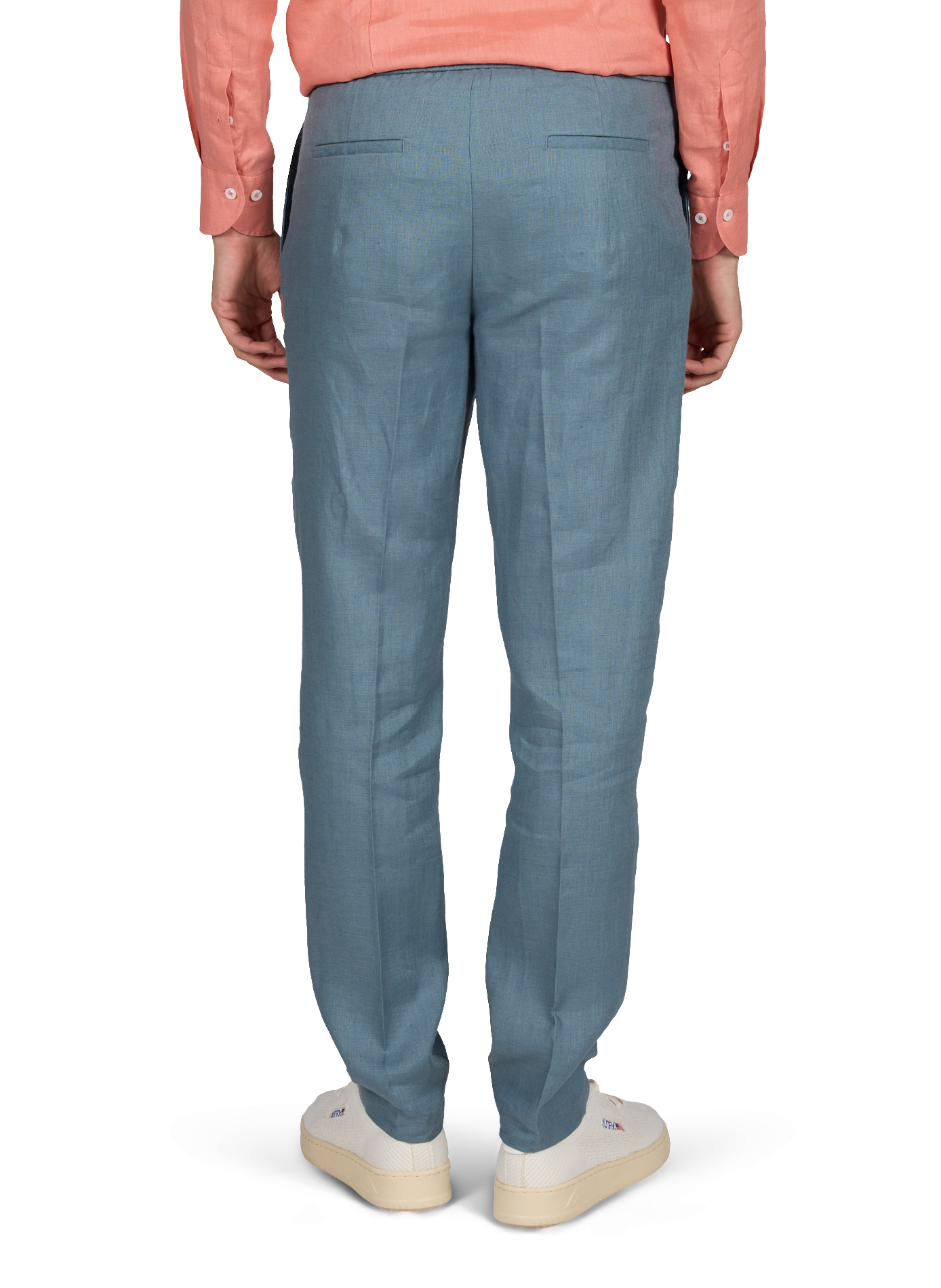 Pantalon uni en lin AURELIEN Vert