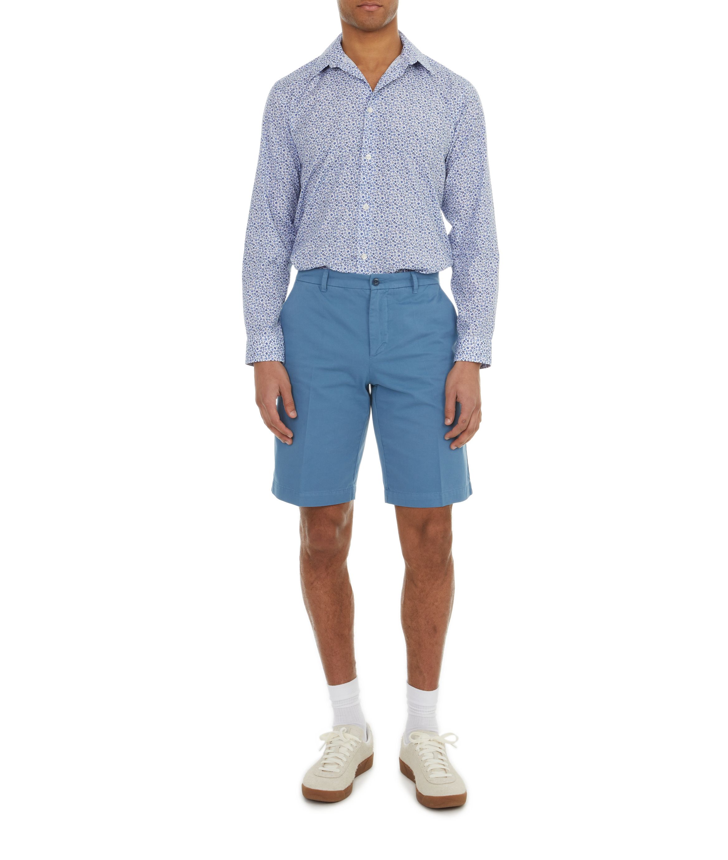 Chemise imprimée en coton AU PRINTEMPS PARIS Bleu