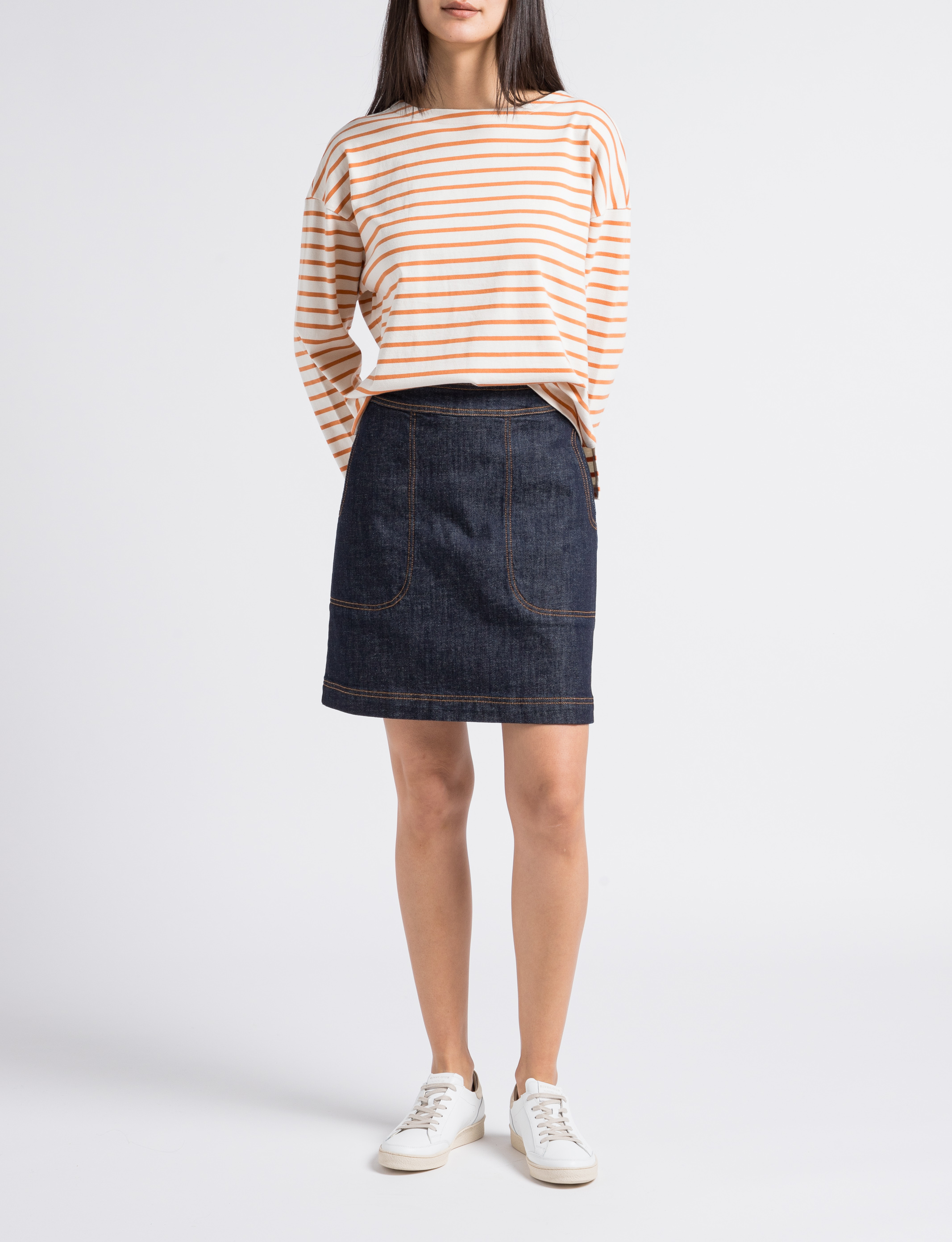 Baskets basses en cuir n°14 RIVECOUR Blanc