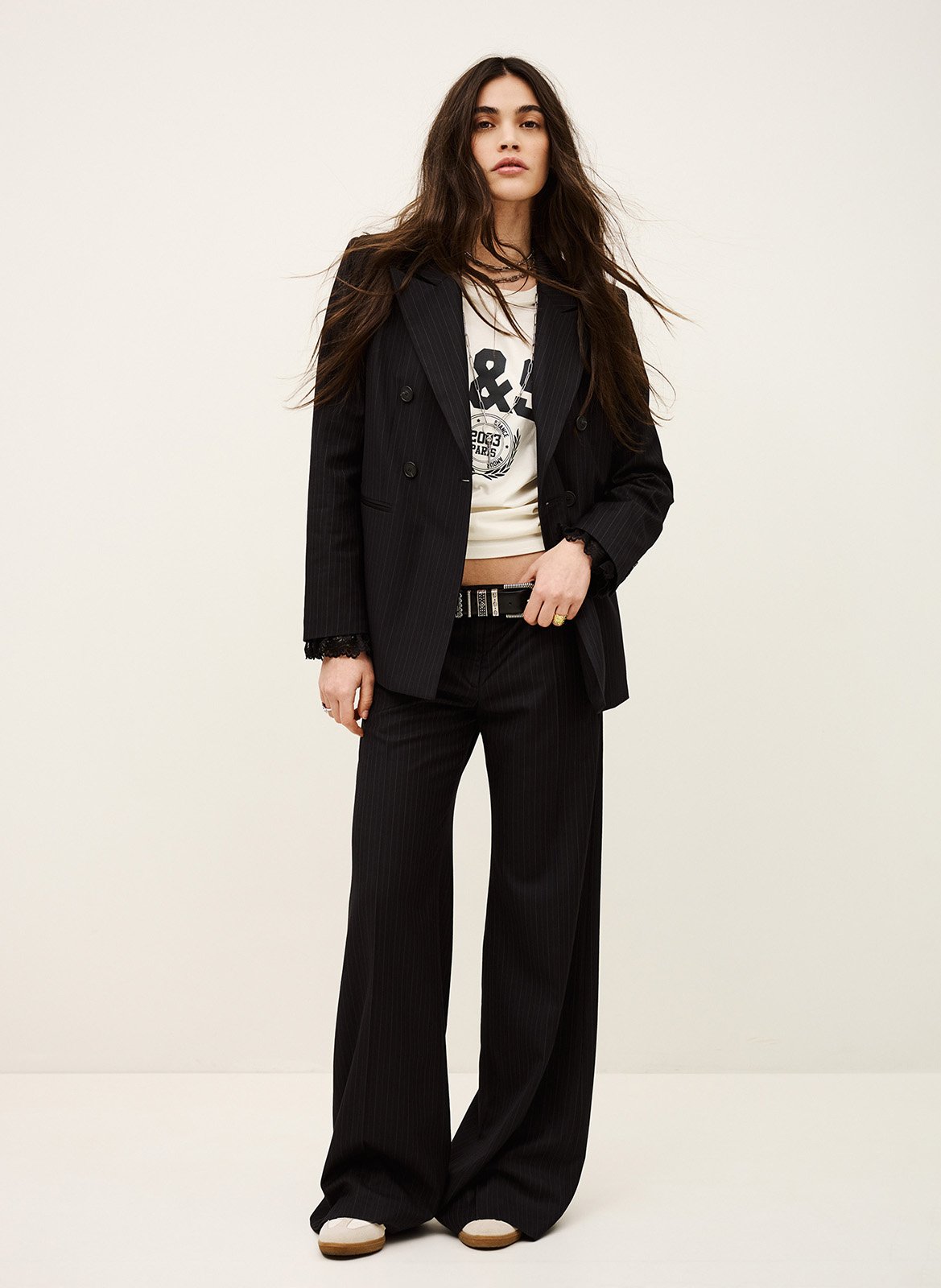 Pantalon tailleur large cely BA&SH Bleu