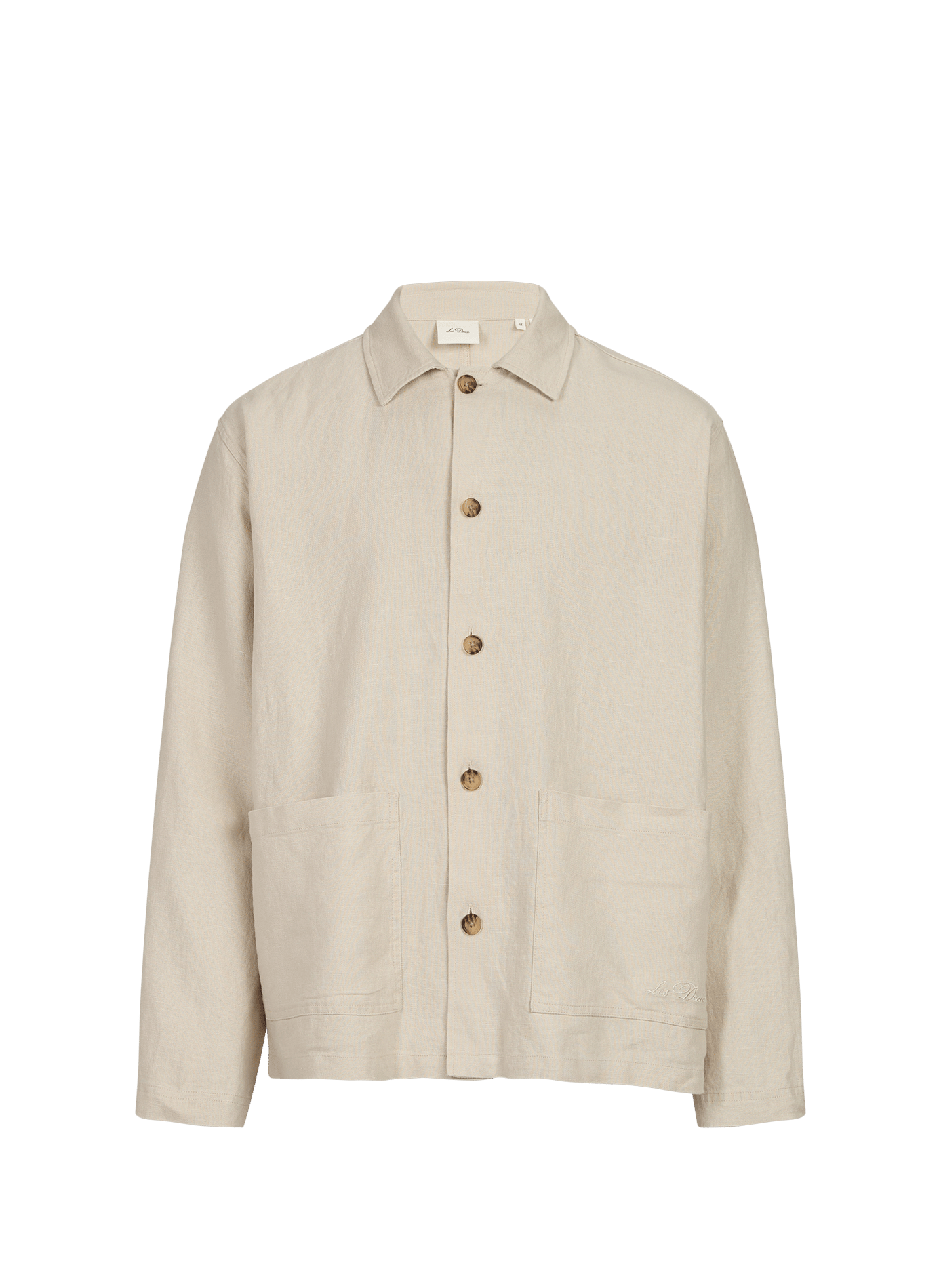 Straight-fit linen and cotton shirt LES DEUX Beige