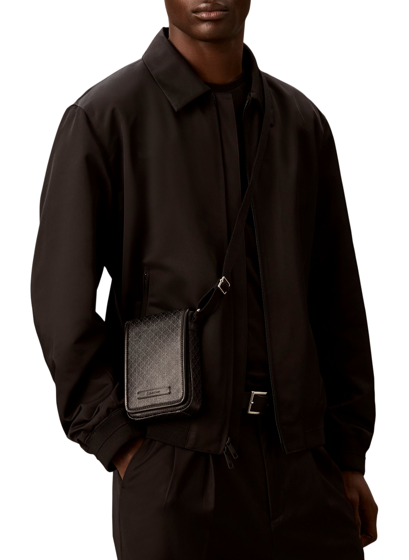 Crossbody bag with logo print CALVIN KLEIN Black