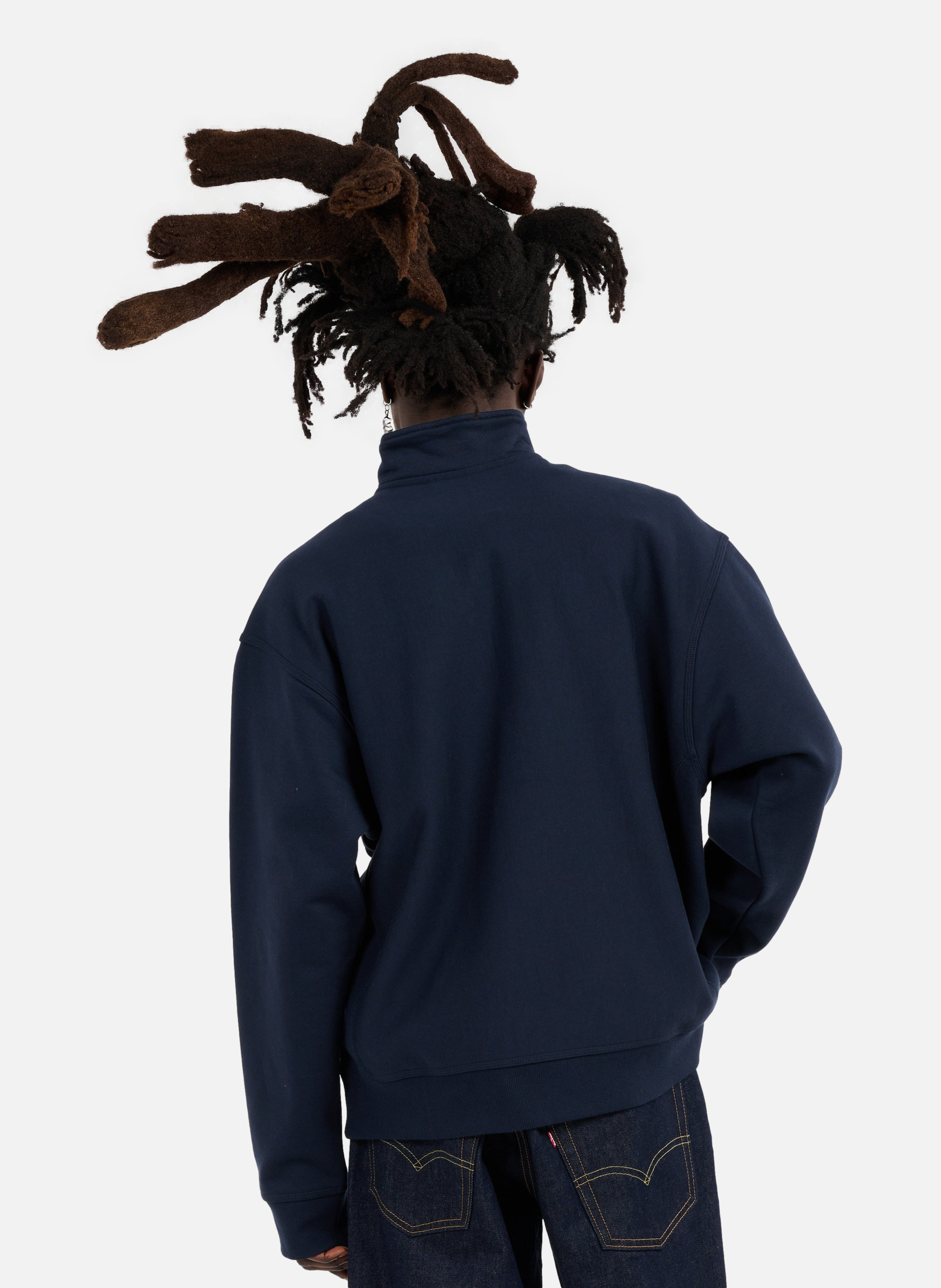 Sweat zippé half zip american script CARHARTT WIP Bleu