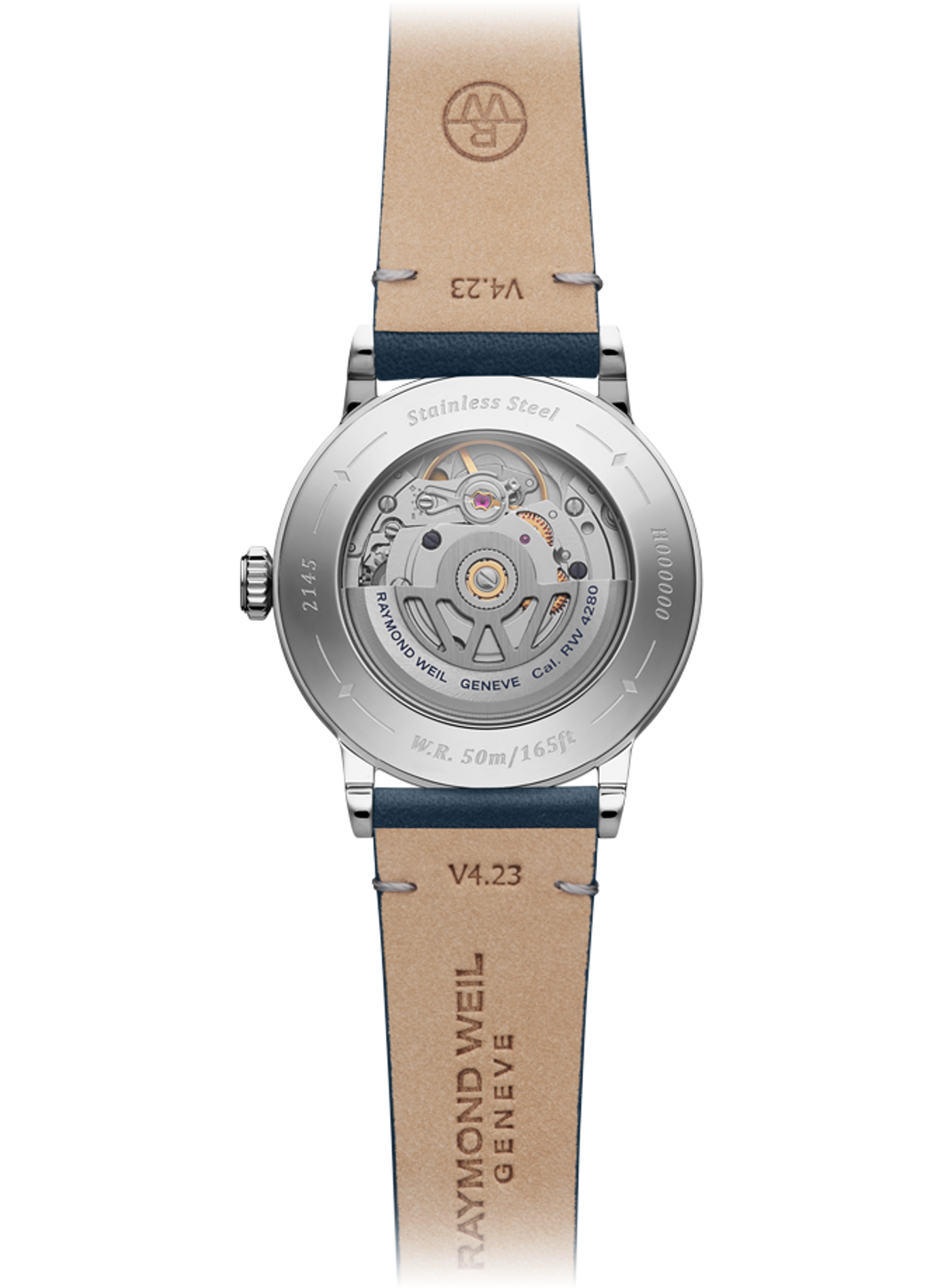 Montre automatique Millesime Moon Phase en cuir RAYMOND WEIL Bleu