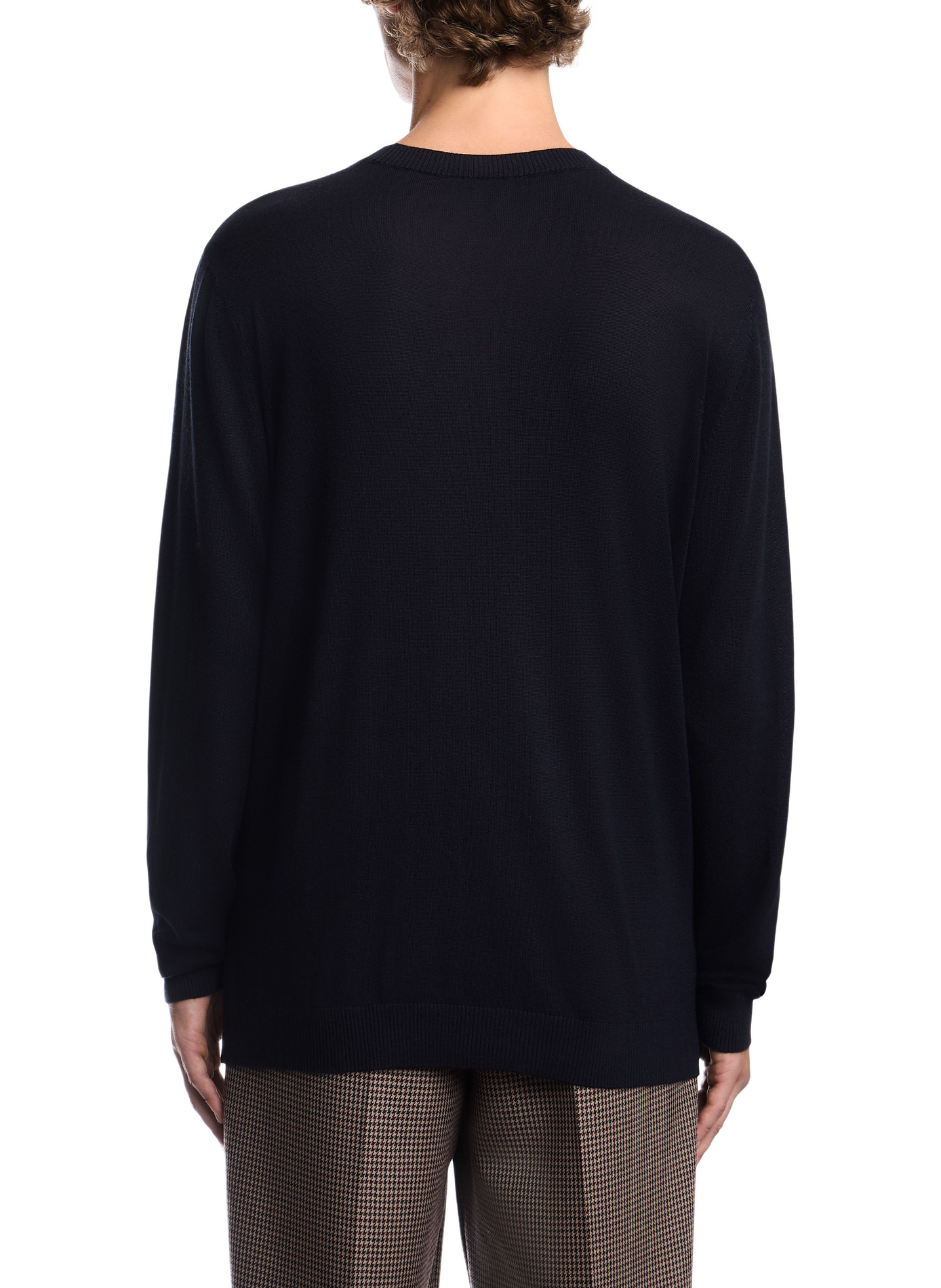 Straight silk and cashmere sweater EMPORIO ARMANI Blue