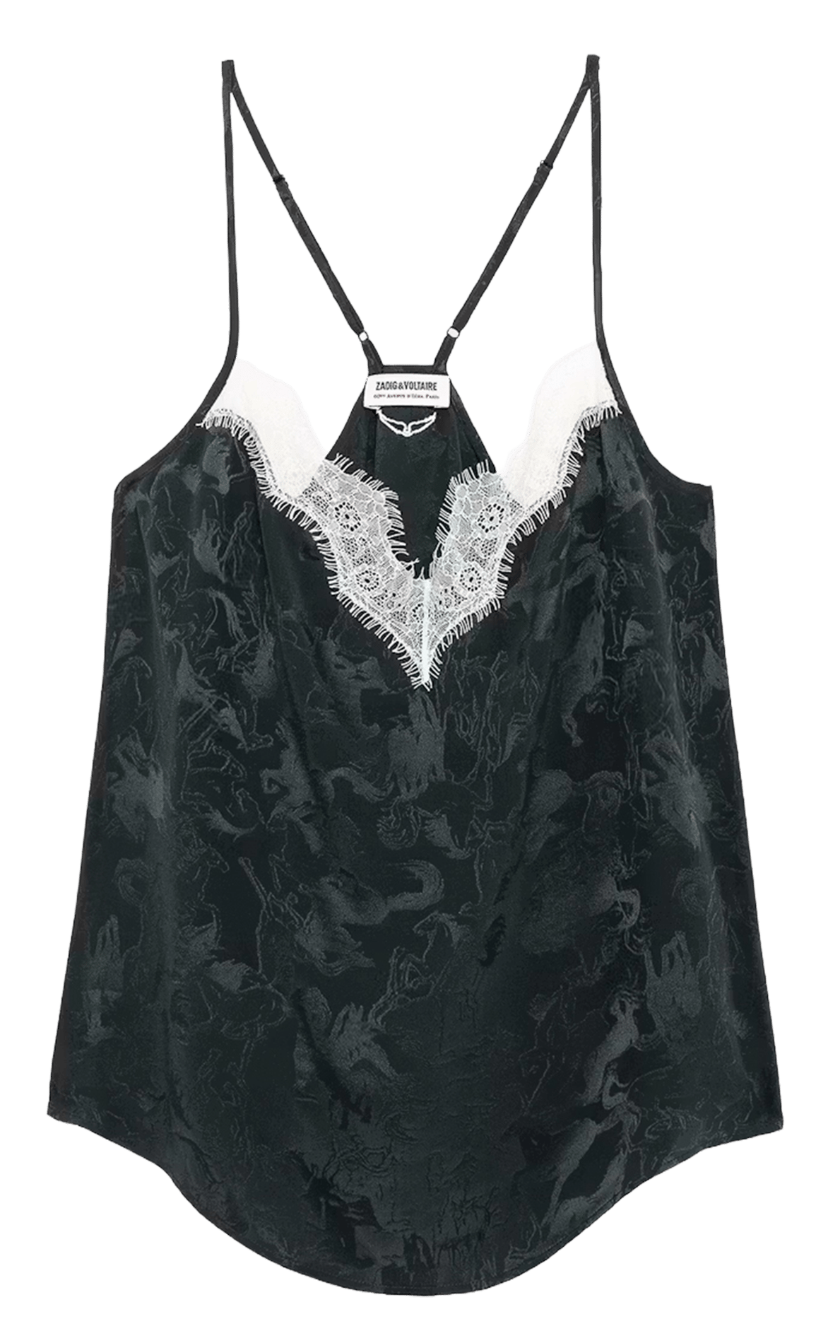 Zijden tanktop met rechte pasvorm cespa ZADIG&VOLTAIRE Groen