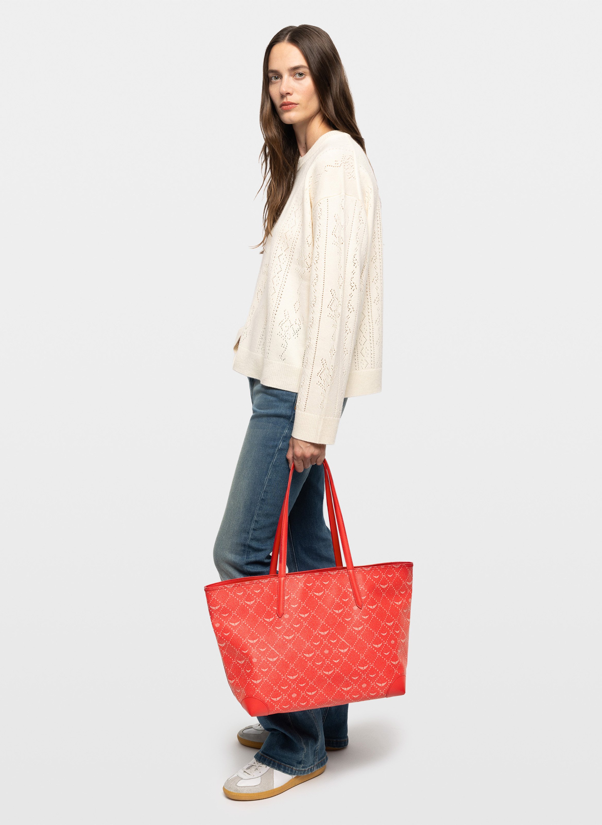 Sac cabas à imprimé monogramme z shopper ZADIG&VOLTAIRE Rouge