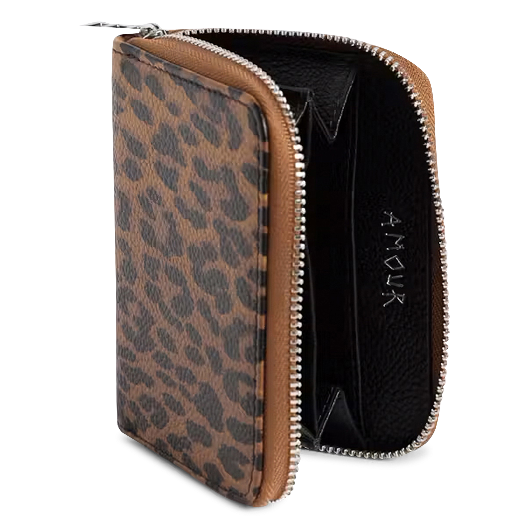 Luipaardleren miniportemonnee zv ZADIG&VOLTAIRE Bruin