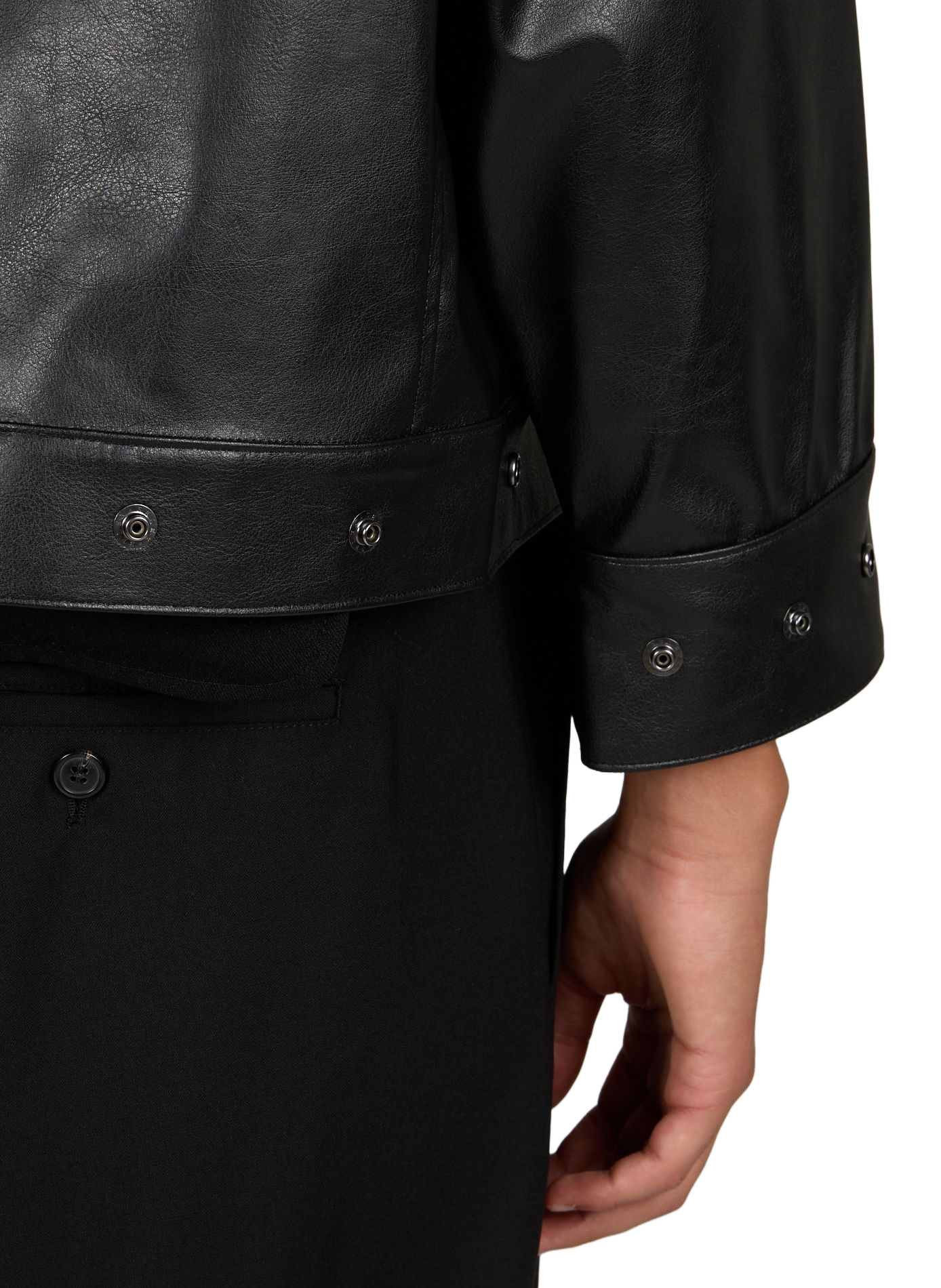 Klassische Bomberjacke mit integrierter Kapuze WANSIE Schwarz