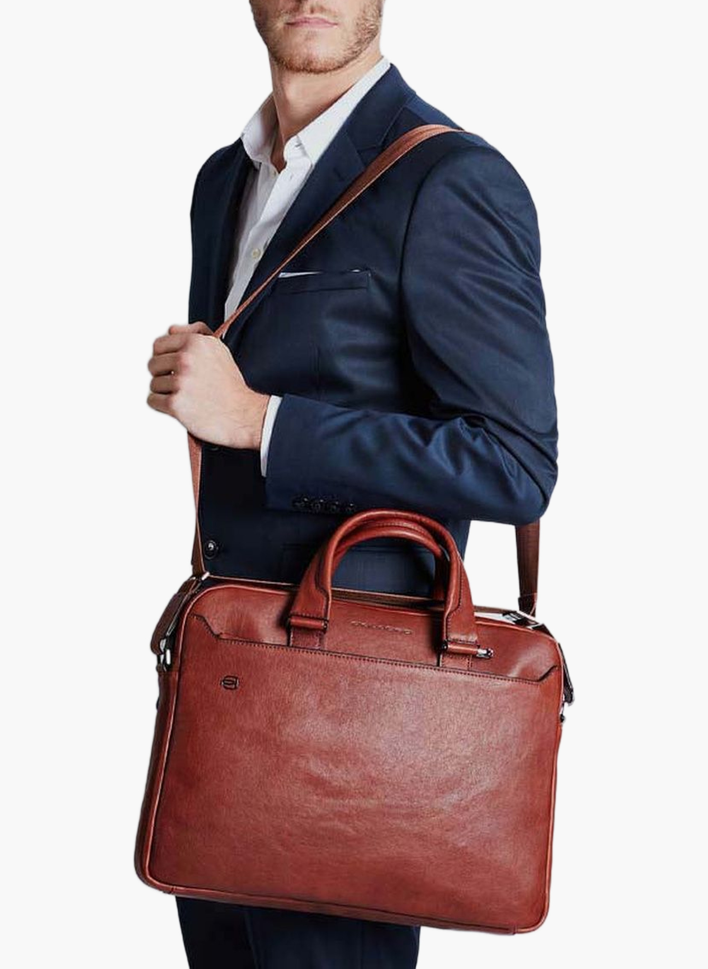 Laptop tas 15,6" met twee compartimenten PIQUADRO Bruin