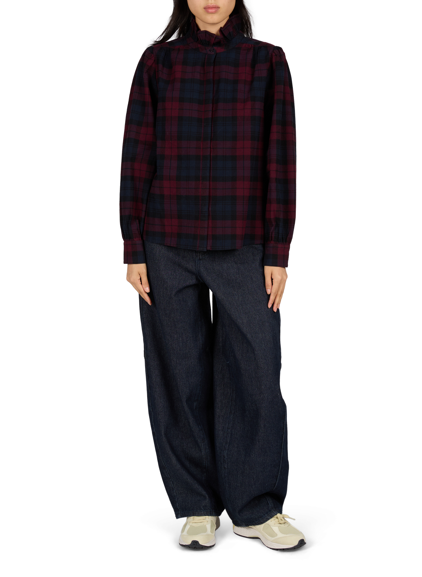 Cotton check shirt PETITE MENDIGOTE Blue